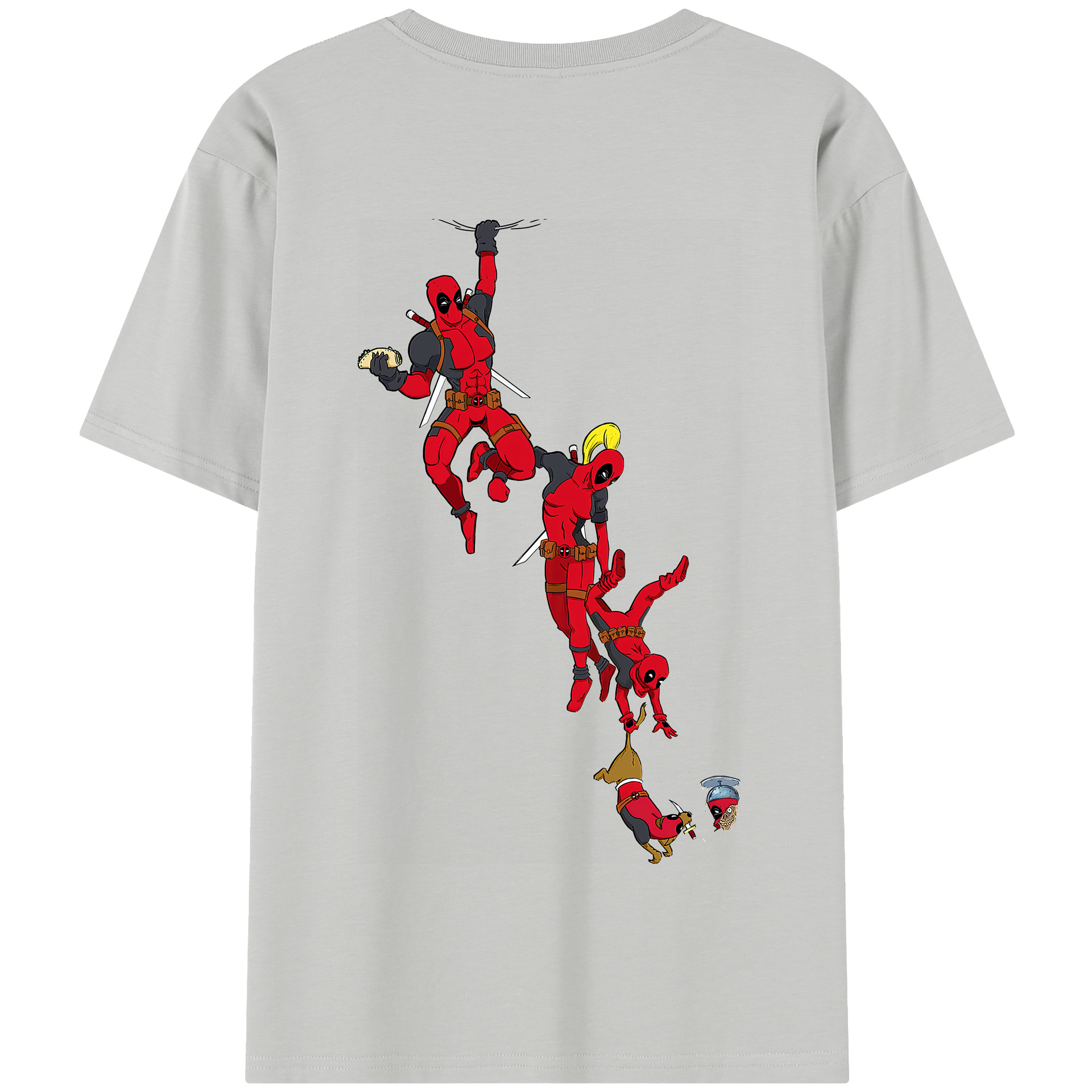 （画像用） Deadpool デッドプール 綿100％半袖Tシャツ（背面プリント）