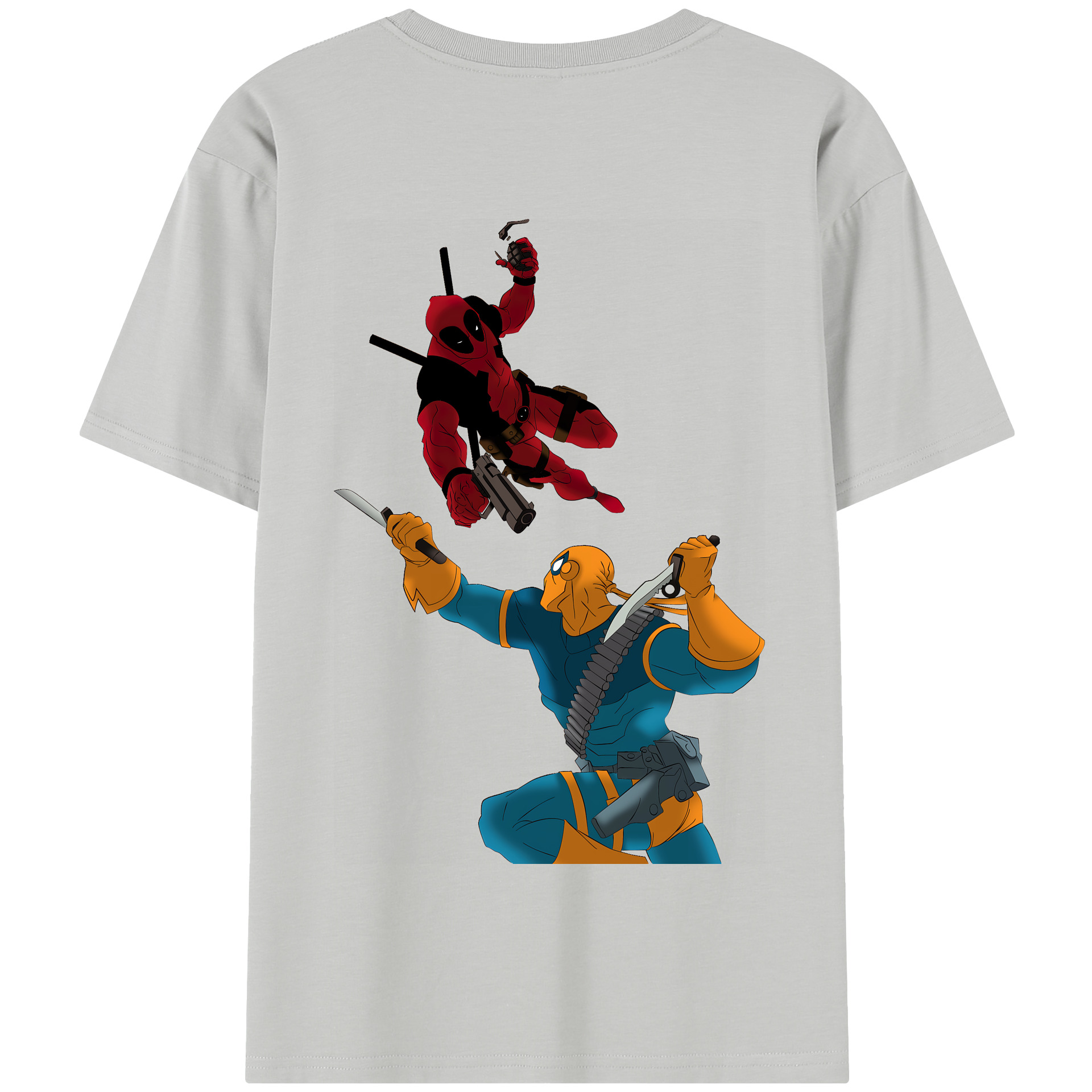 （画像用） Deadpool デッドプール 綿100％半袖Tシャツ（背面プリント）