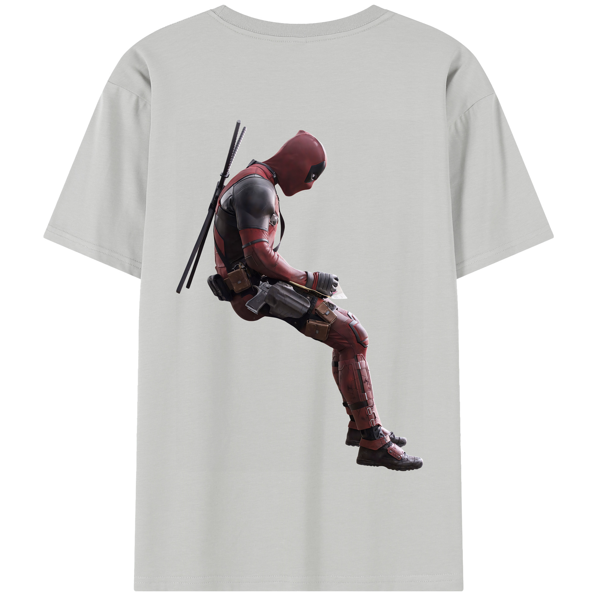 （画像用） Deadpool デッドプール 綿100％半袖Tシャツ（背面プリント）