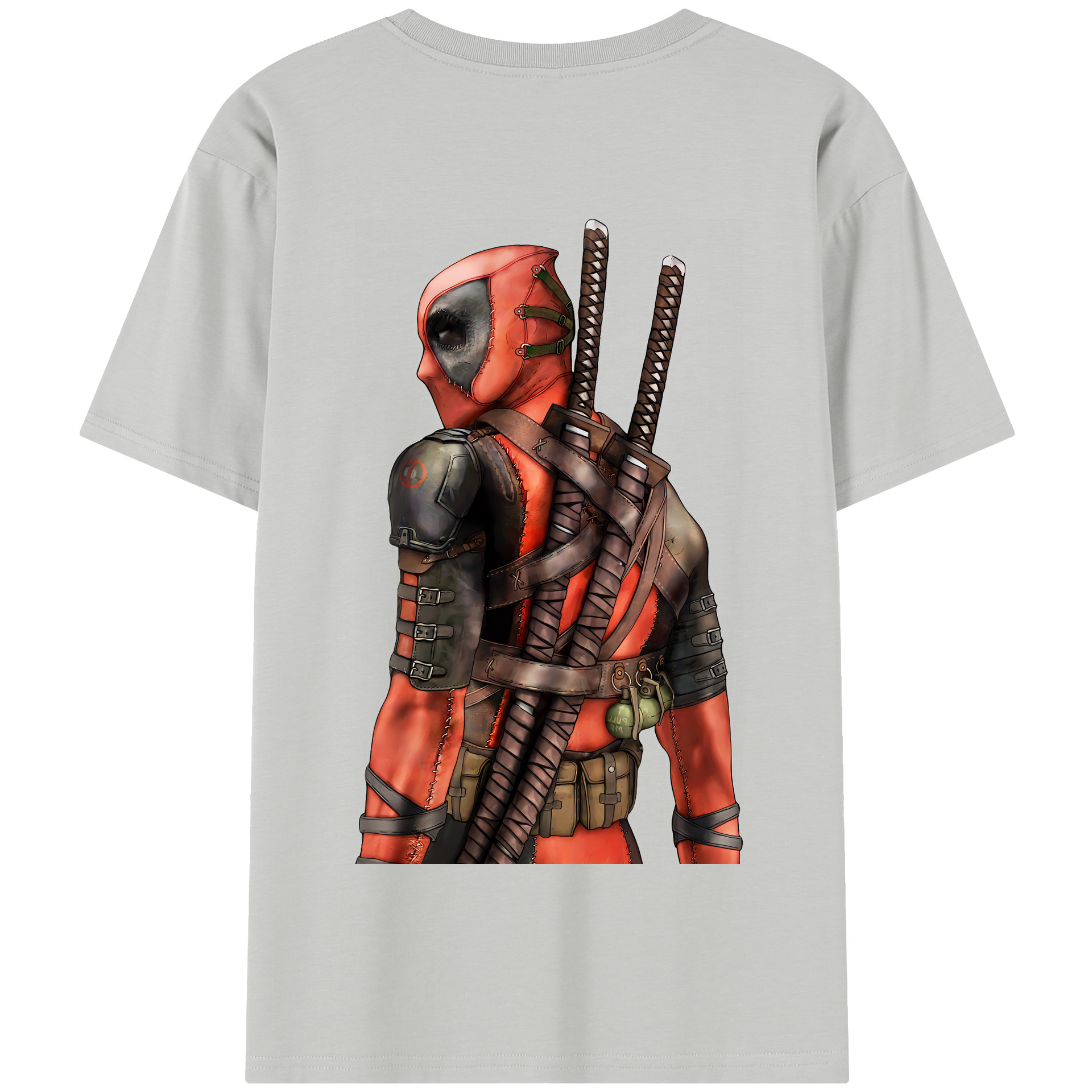 （画像用） Deadpool デッドプール 綿100％半袖Tシャツ（背面プリント）