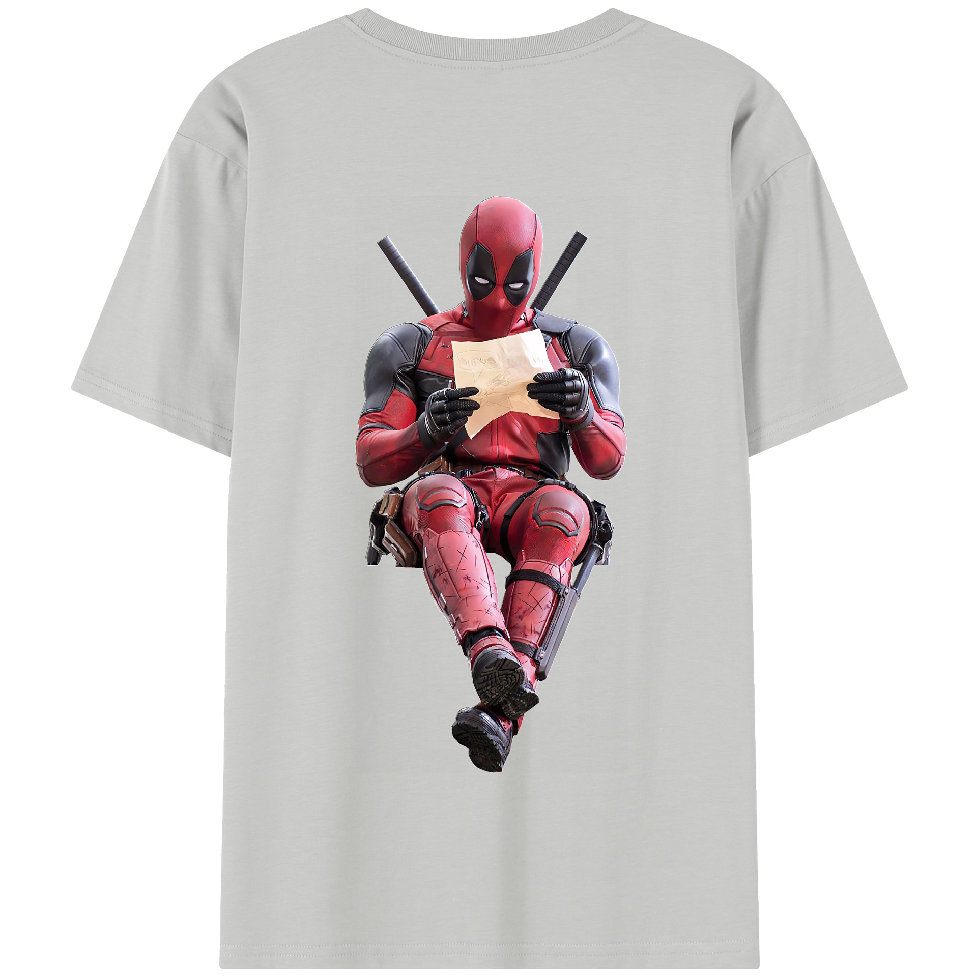 （画像用） Deadpool デッドプール 綿100％半袖Tシャツ（背面プリント）
