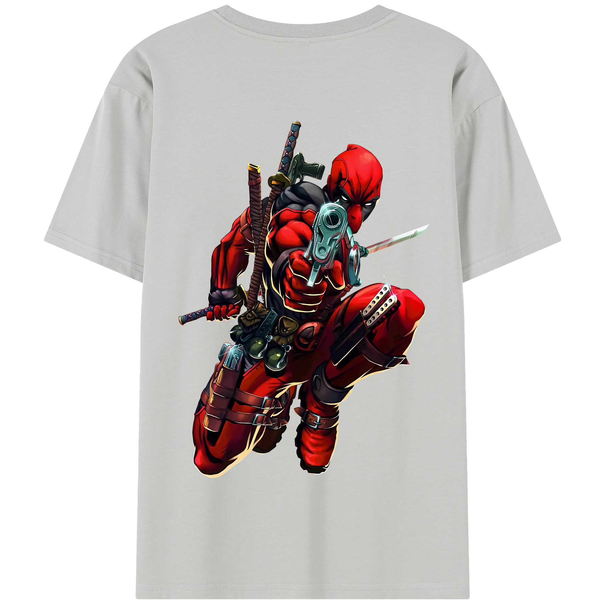 （画像用） Deadpool デッドプール 綿100％半袖Tシャツ（背面プリント）
