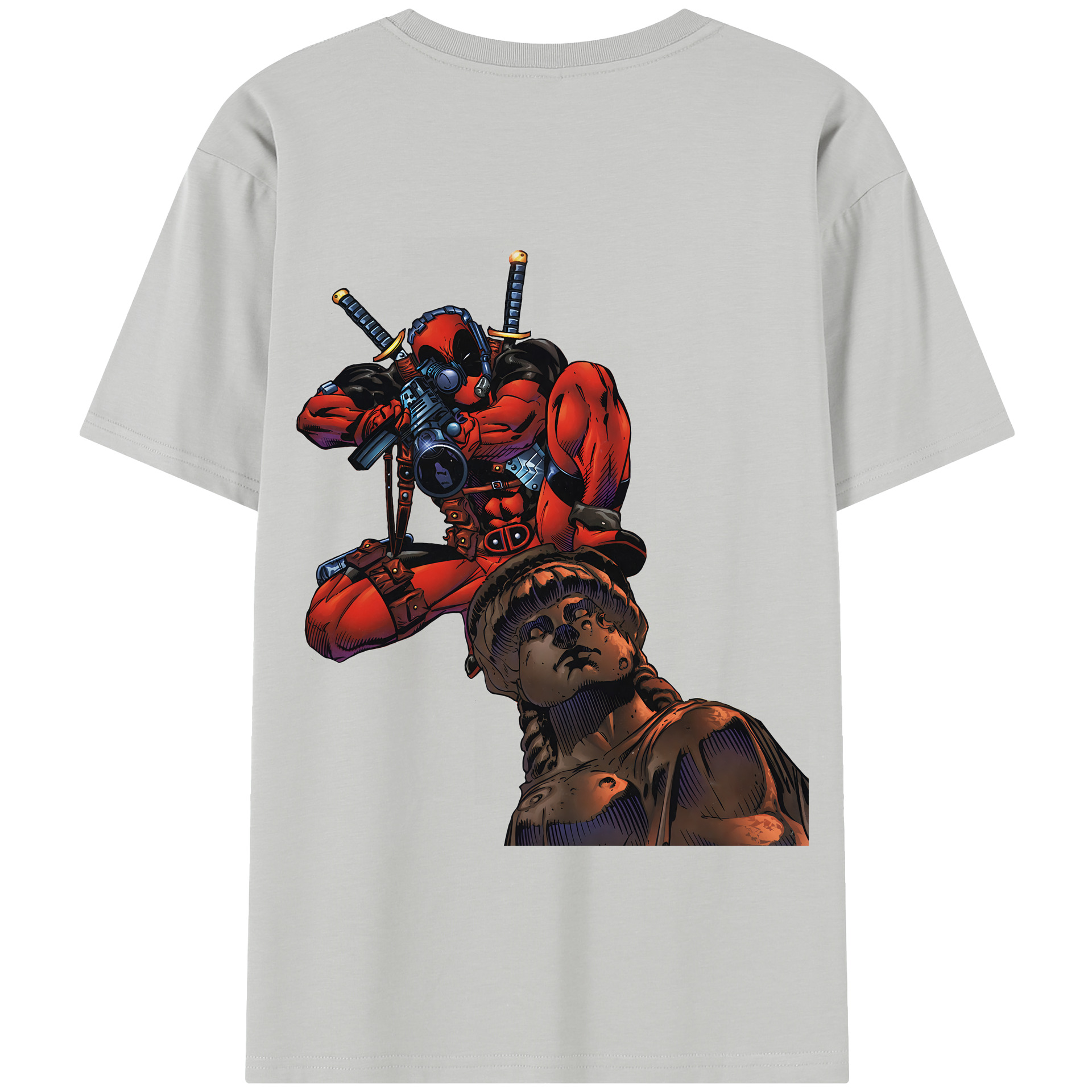 （画像用） Deadpool デッドプール 綿100％半袖Tシャツ（背面プリント）