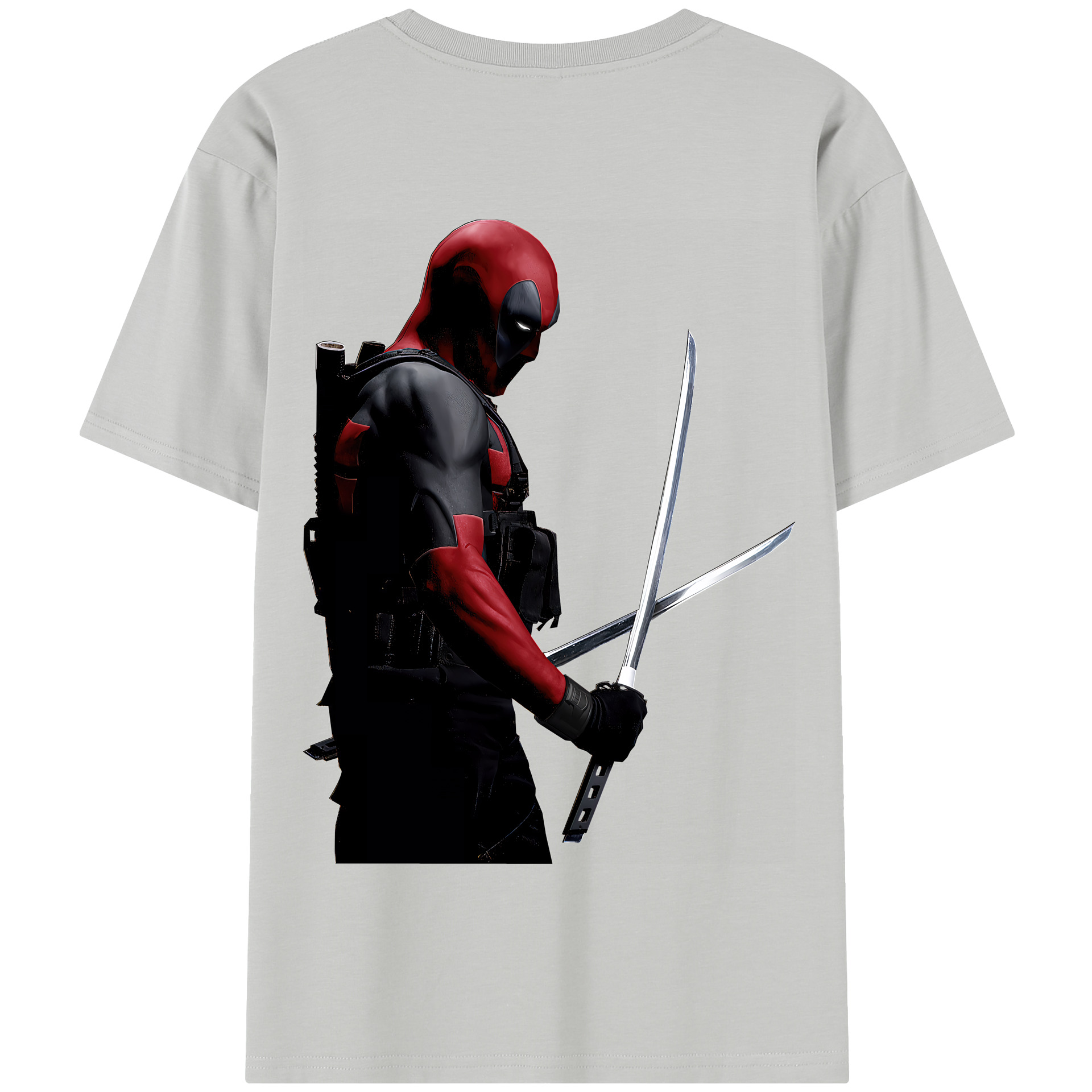 （画像用） Deadpool デッドプール 綿100％半袖Tシャツ（背面プリント）