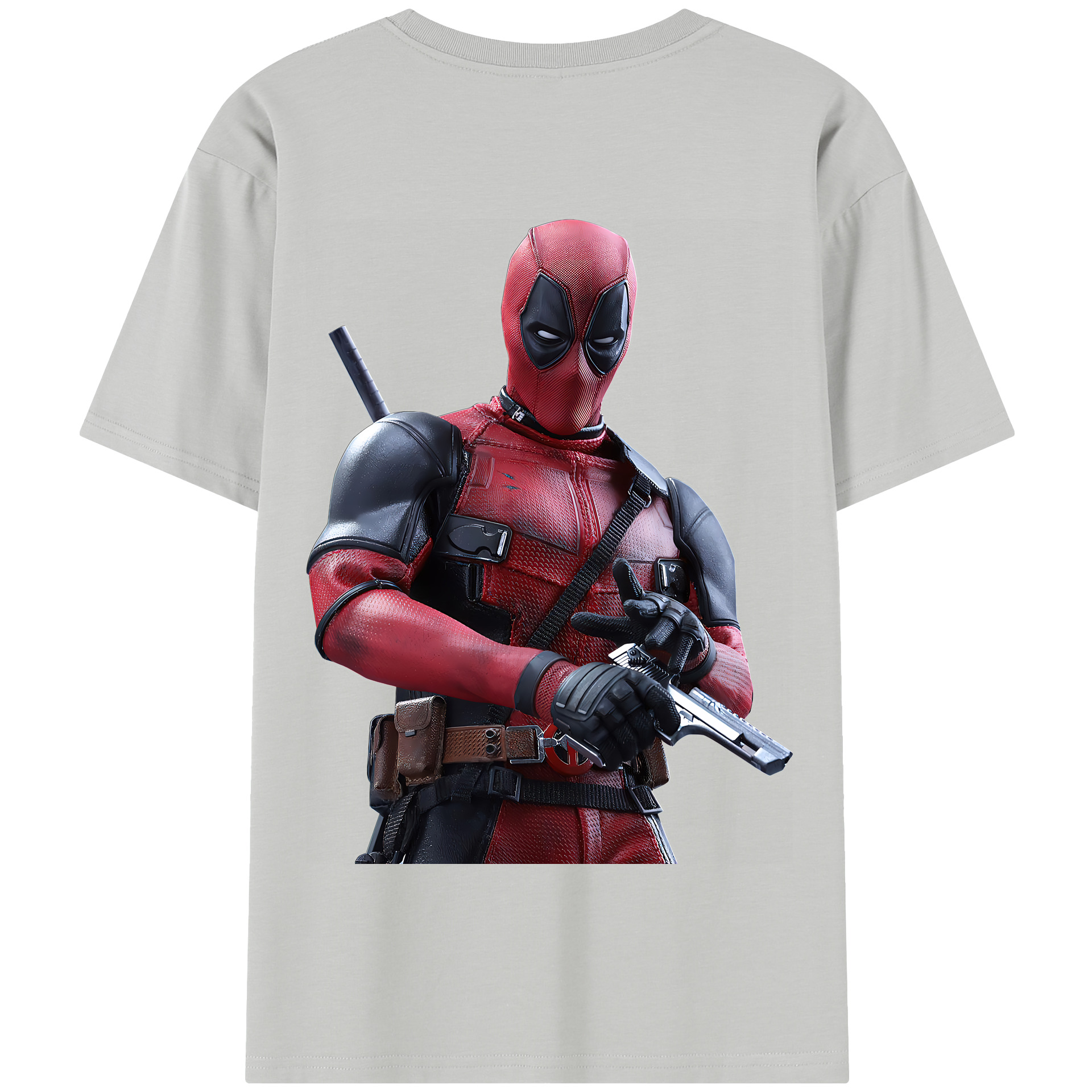 （画像用） Deadpool デッドプール 綿100％半袖Tシャツ（背面プリント）