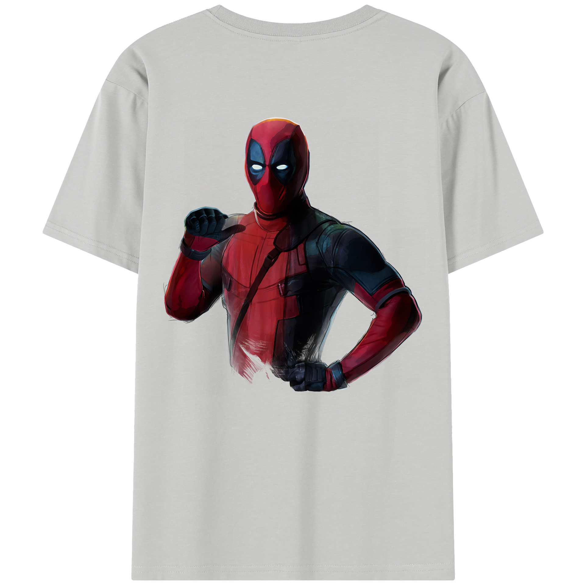 （画像用） Deadpool デッドプール 綿100％半袖Tシャツ（背面プリント）