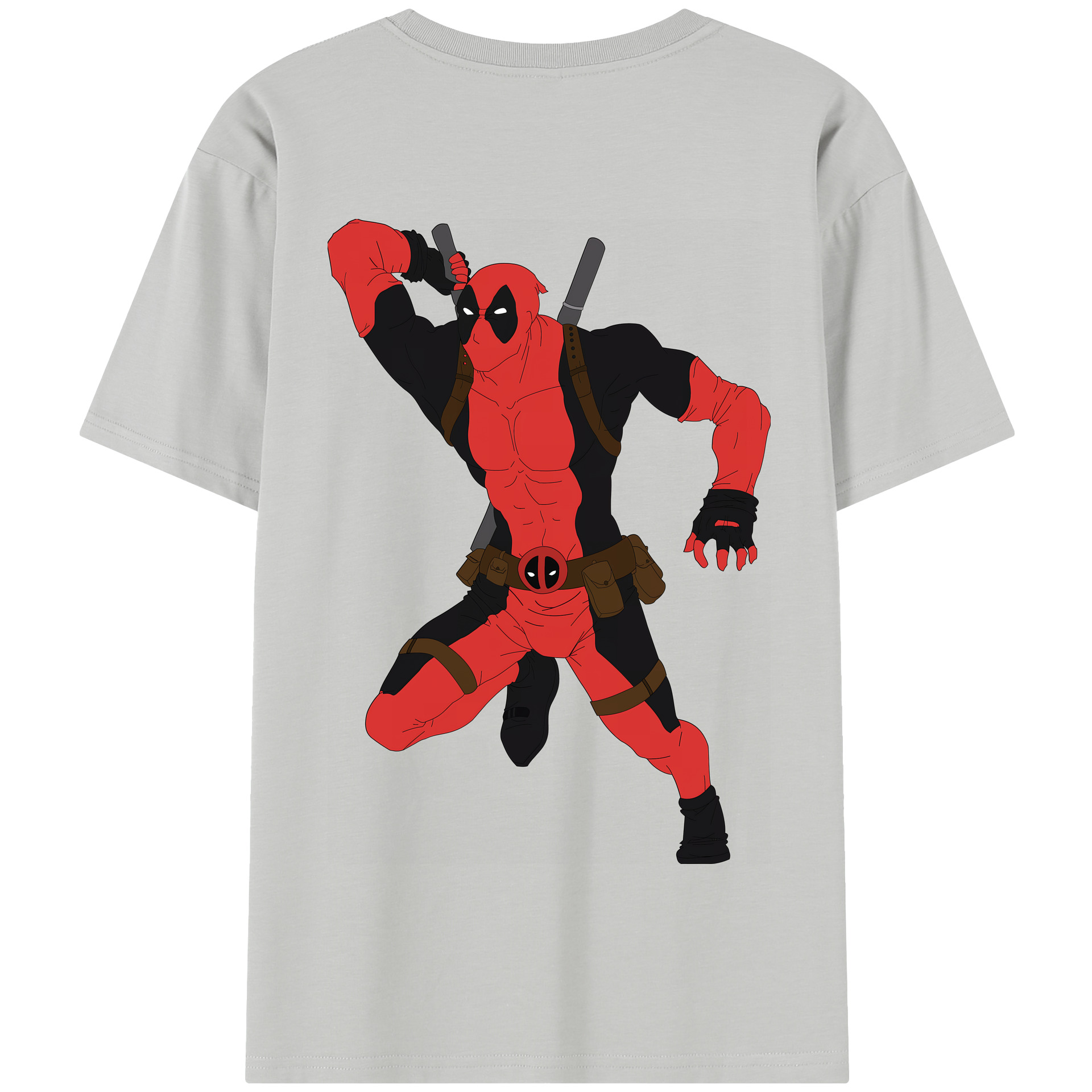 （画像用） Deadpool デッドプール 綿100％半袖Tシャツ（背面プリント）