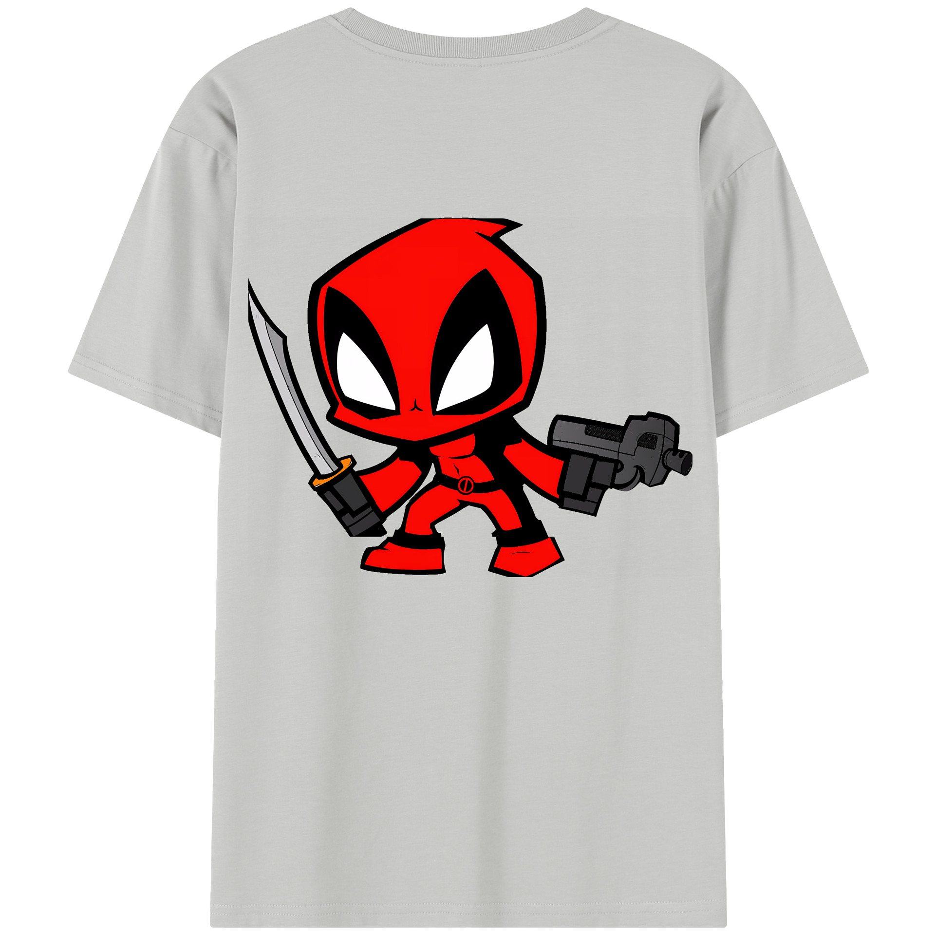 （画像用） Deadpool デッドプール 綿100％半袖Tシャツ（背面プリント）