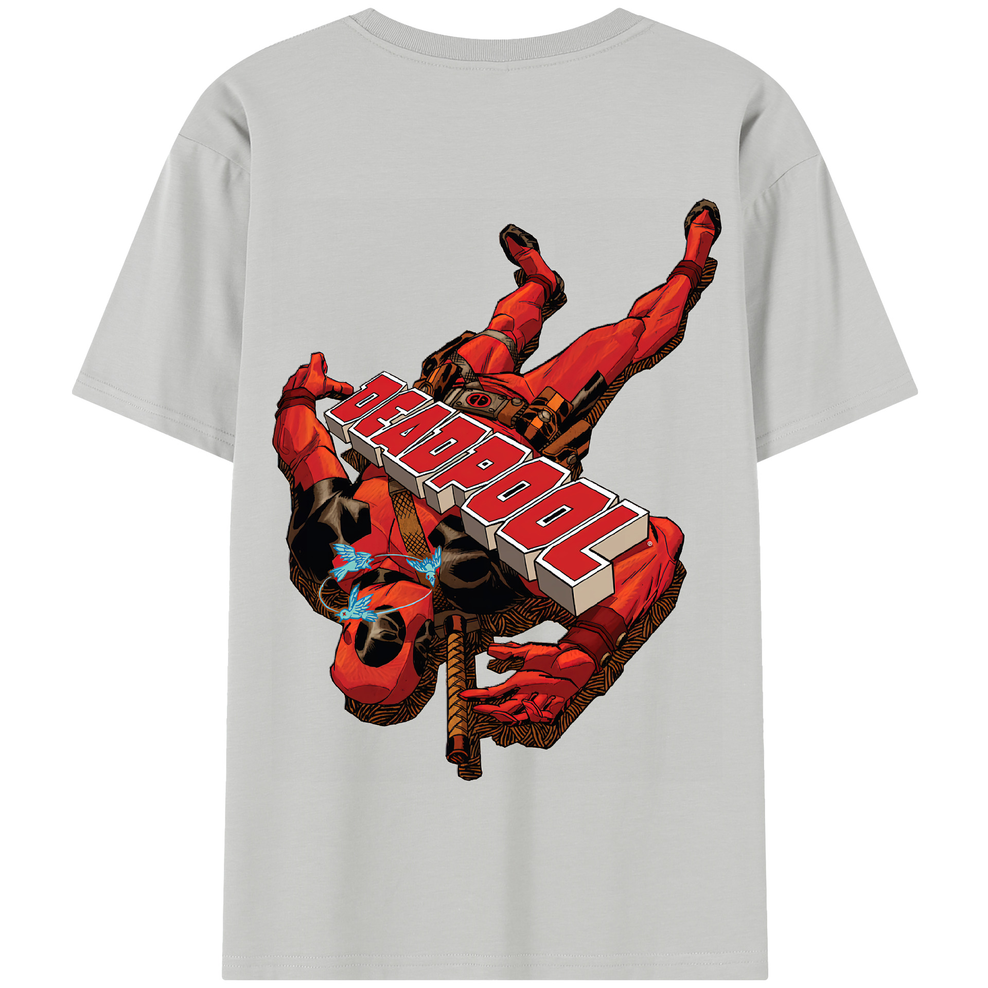 （画像用） Deadpool デッドプール 綿100％半袖Tシャツ（背面プリント）