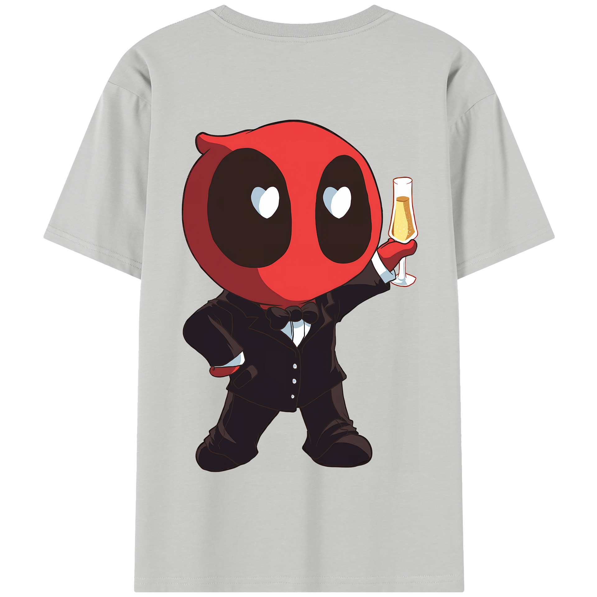 （画像用） Deadpool デッドプール 綿100％半袖Tシャツ（背面プリント）