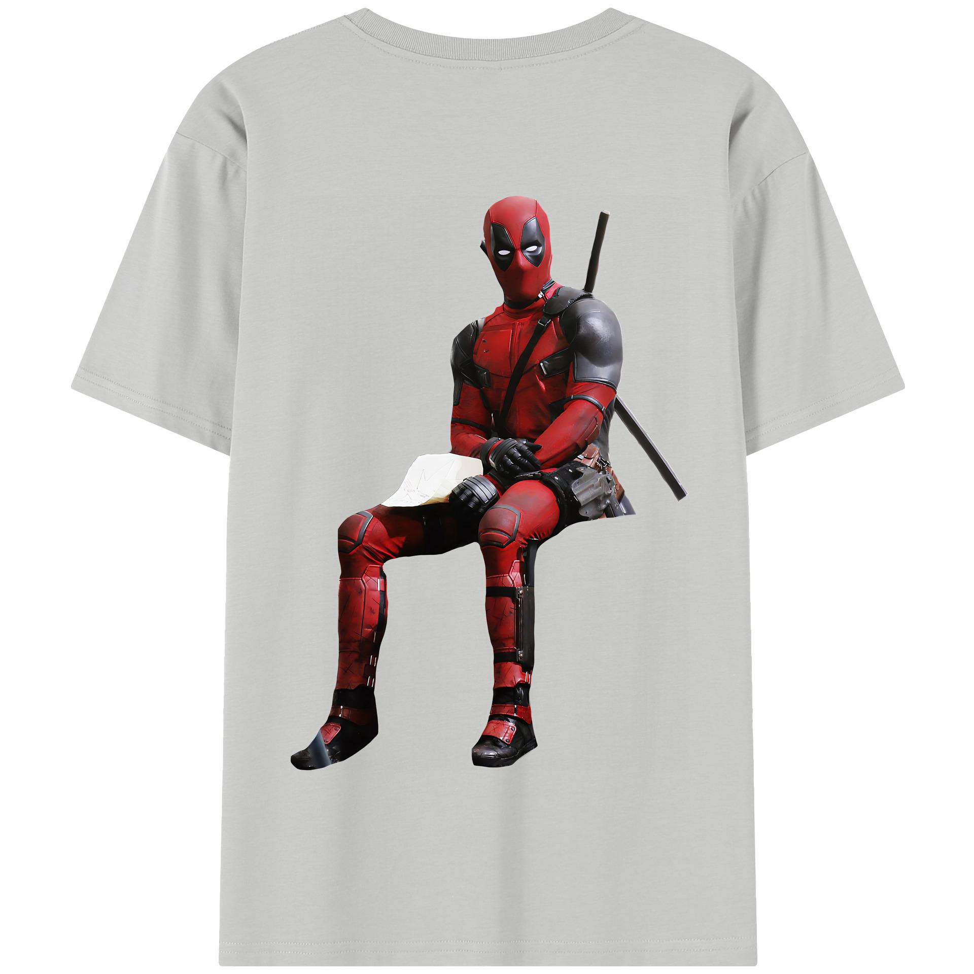 （画像用） Deadpool デッドプール 綿100％半袖Tシャツ（背面プリント）
