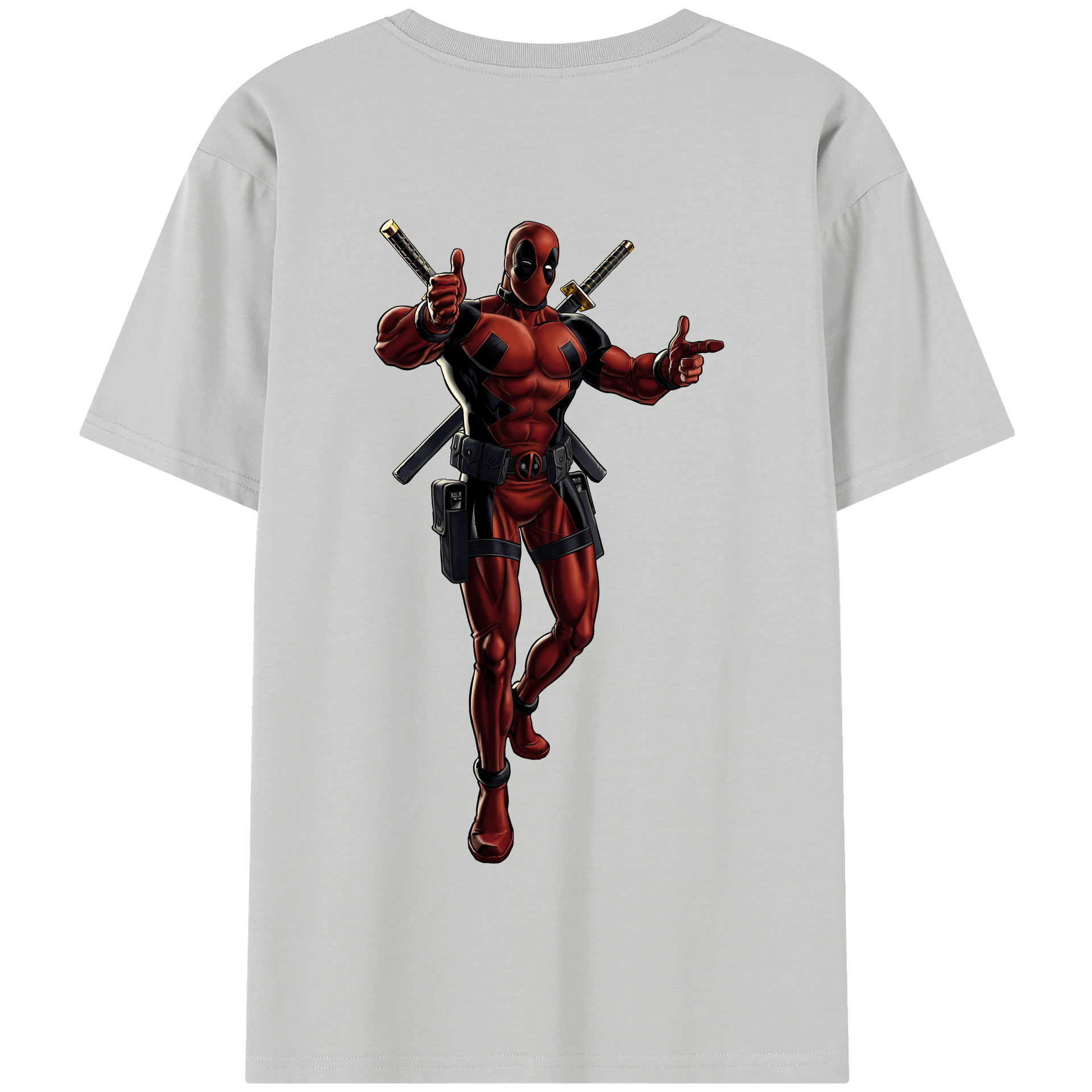 （画像用） Deadpool デッドプール 綿100％半袖Tシャツ（背面プリント）