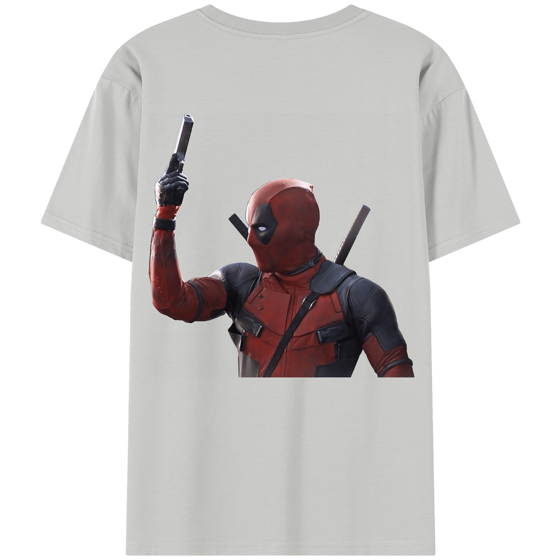 （画像用） Deadpool デッドプール 綿100％半袖Tシャツ（背面プリント）