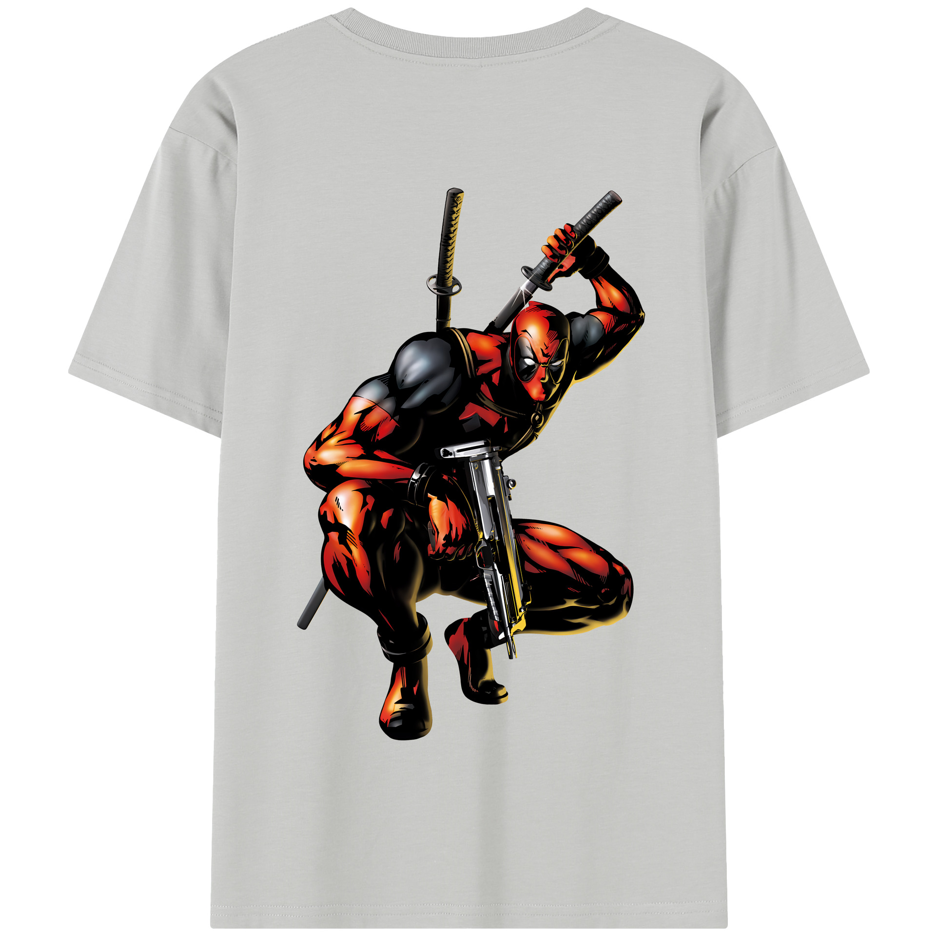 （画像用） Deadpool デッドプール 綿100％半袖Tシャツ（背面プリント）