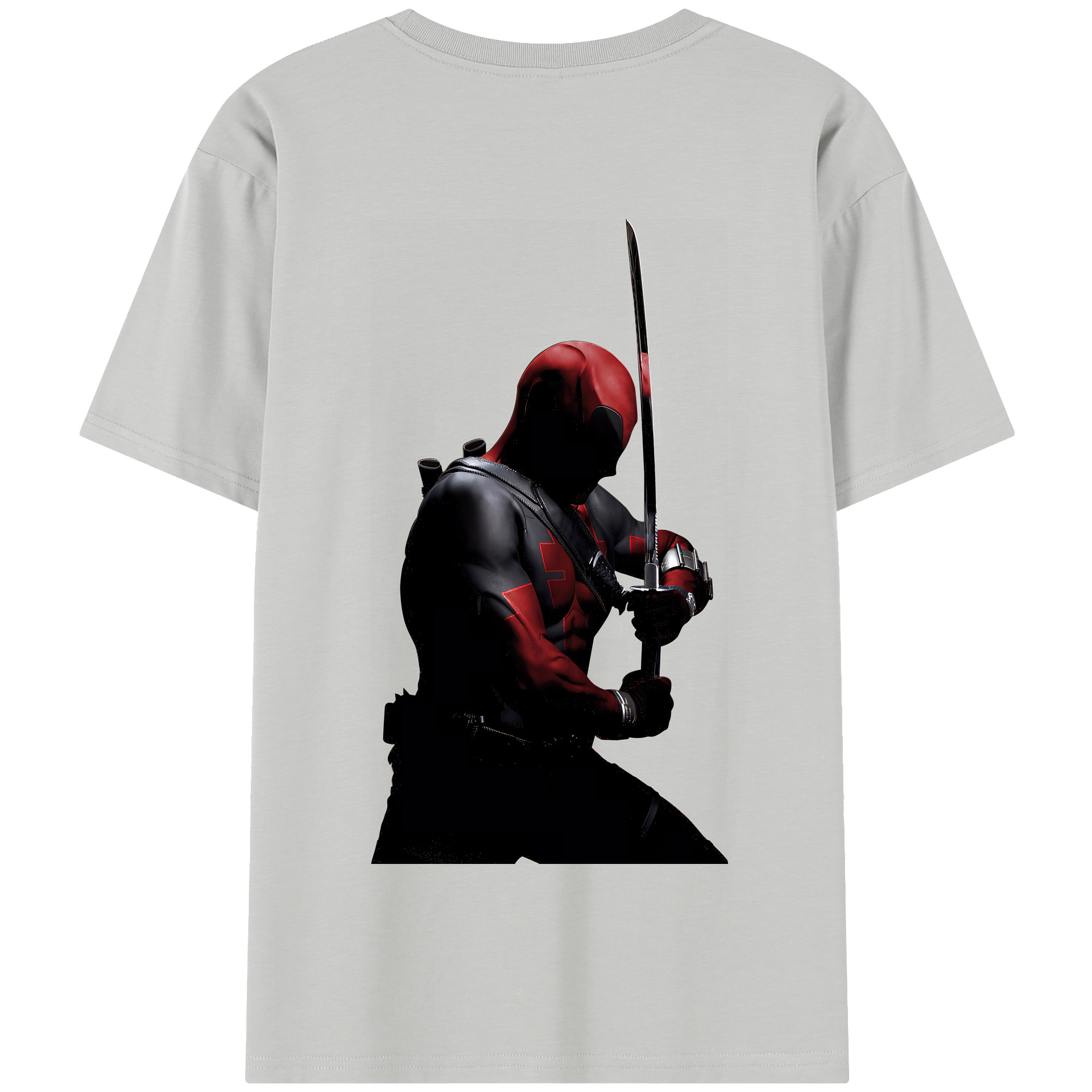 （画像用） Deadpool デッドプール 綿100％半袖Tシャツ（背面プリント）