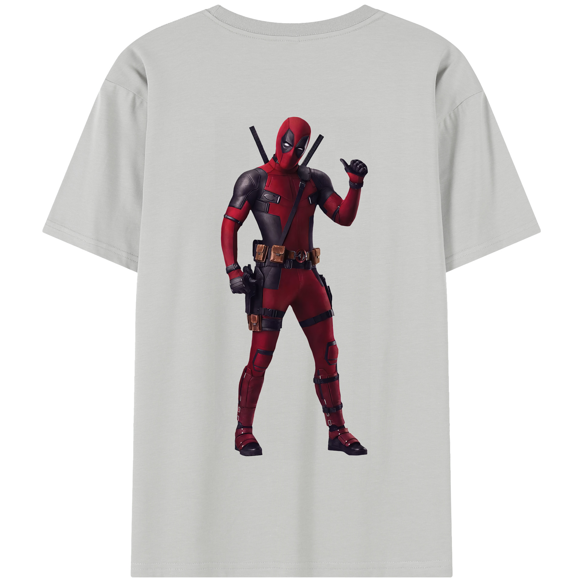 （画像用） Deadpool デッドプール 綿100％半袖Tシャツ（背面プリント）