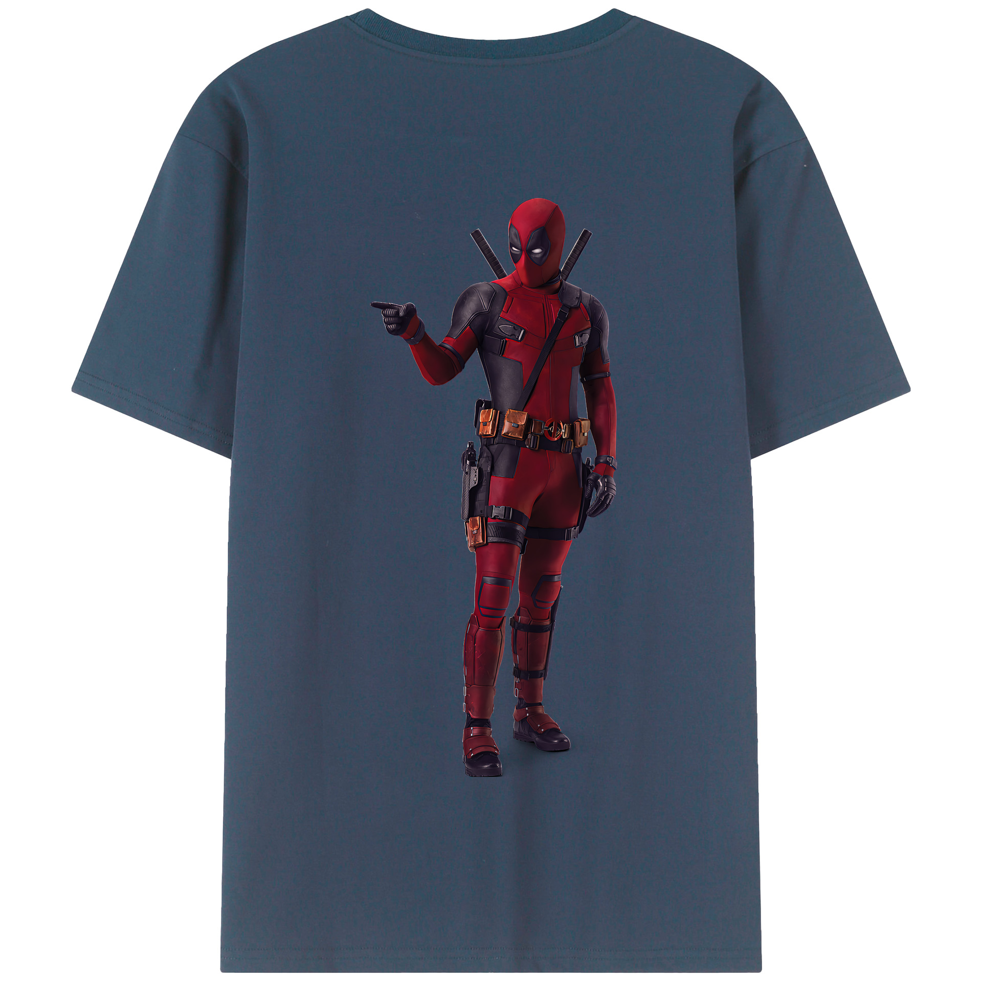 （画像用） Deadpool デッドプール 綿100％半袖Tシャツ（背面プリント）