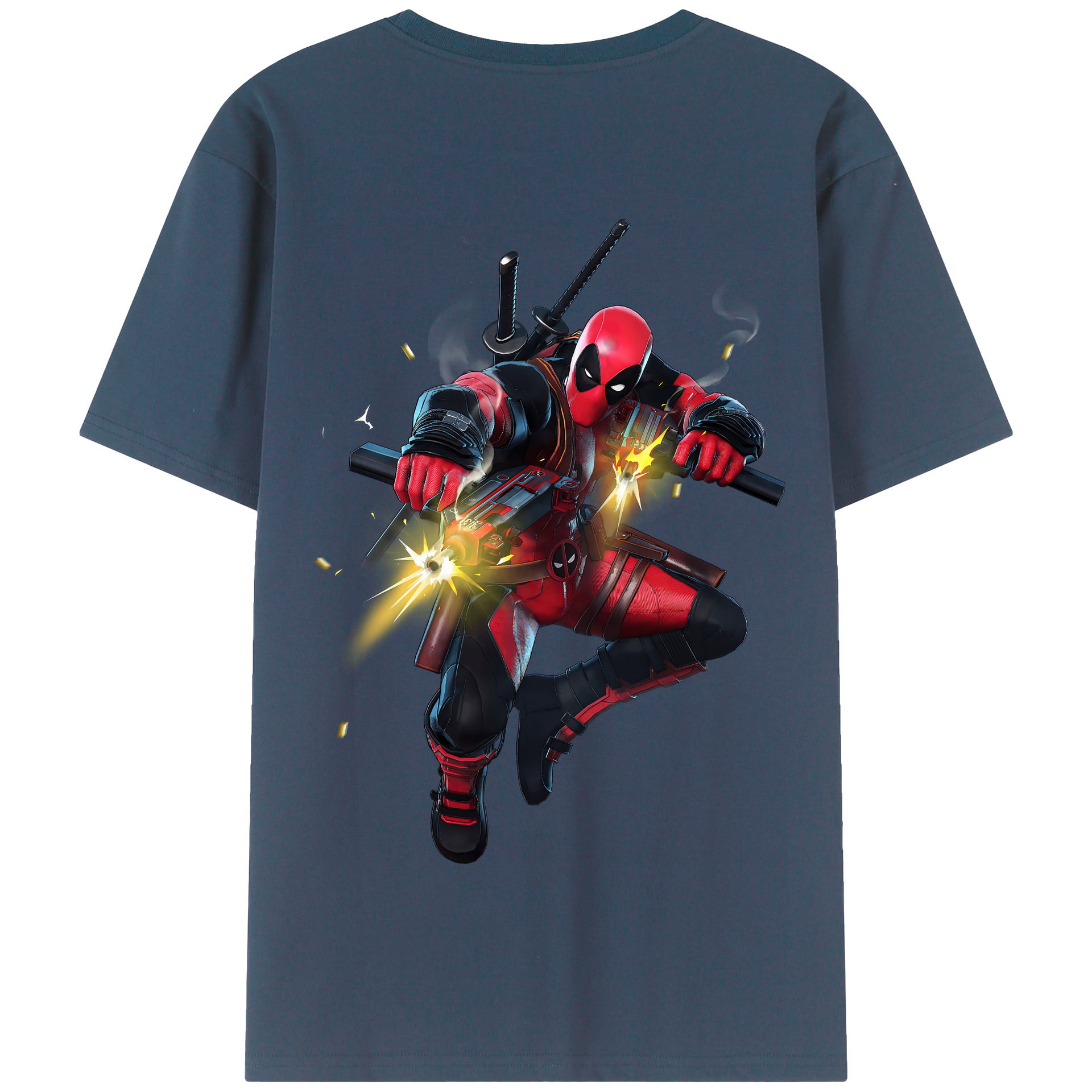 （画像用） Deadpool デッドプール 綿100％半袖Tシャツ（背面プリント）