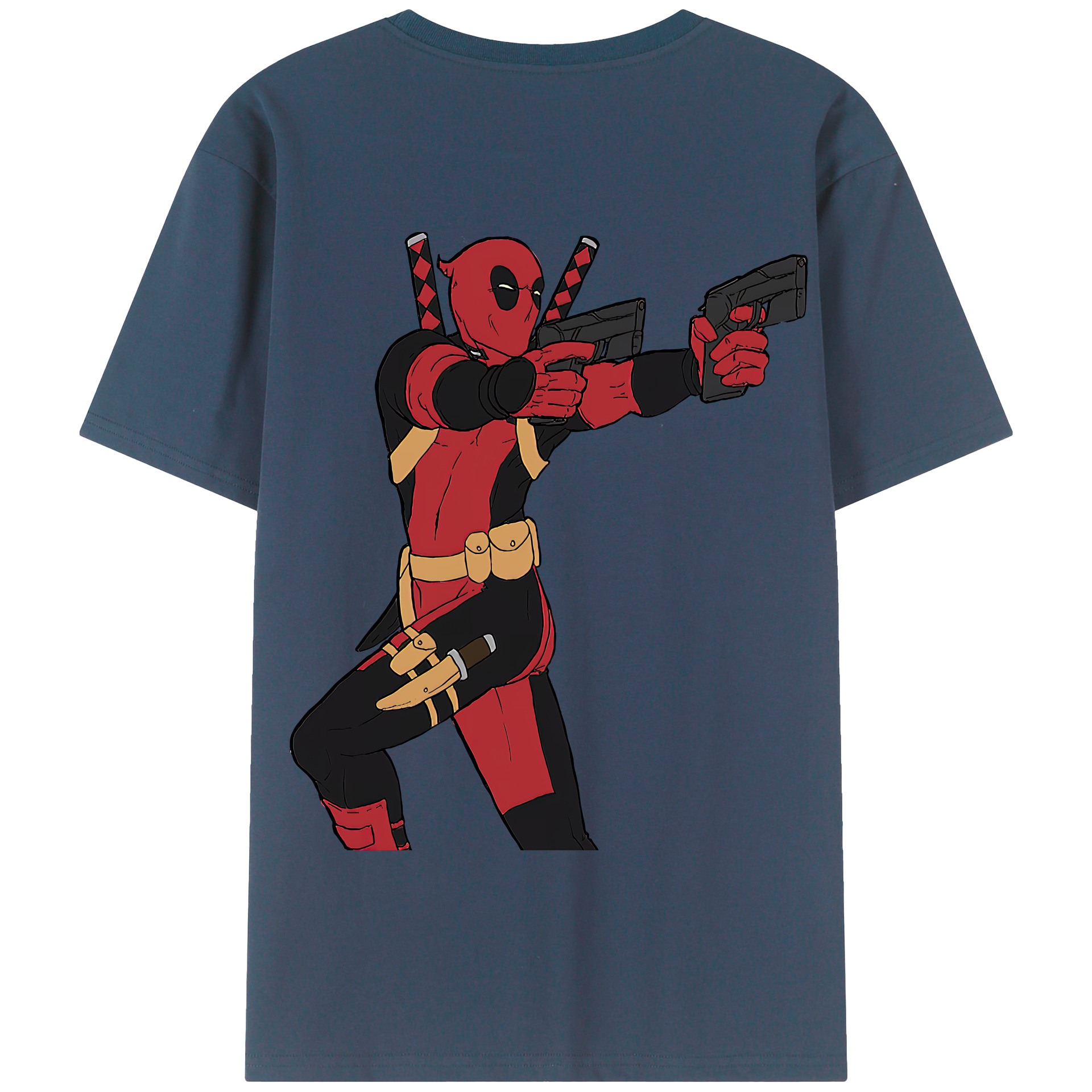 （画像用） Deadpool デッドプール 綿100％半袖Tシャツ（背面プリント）