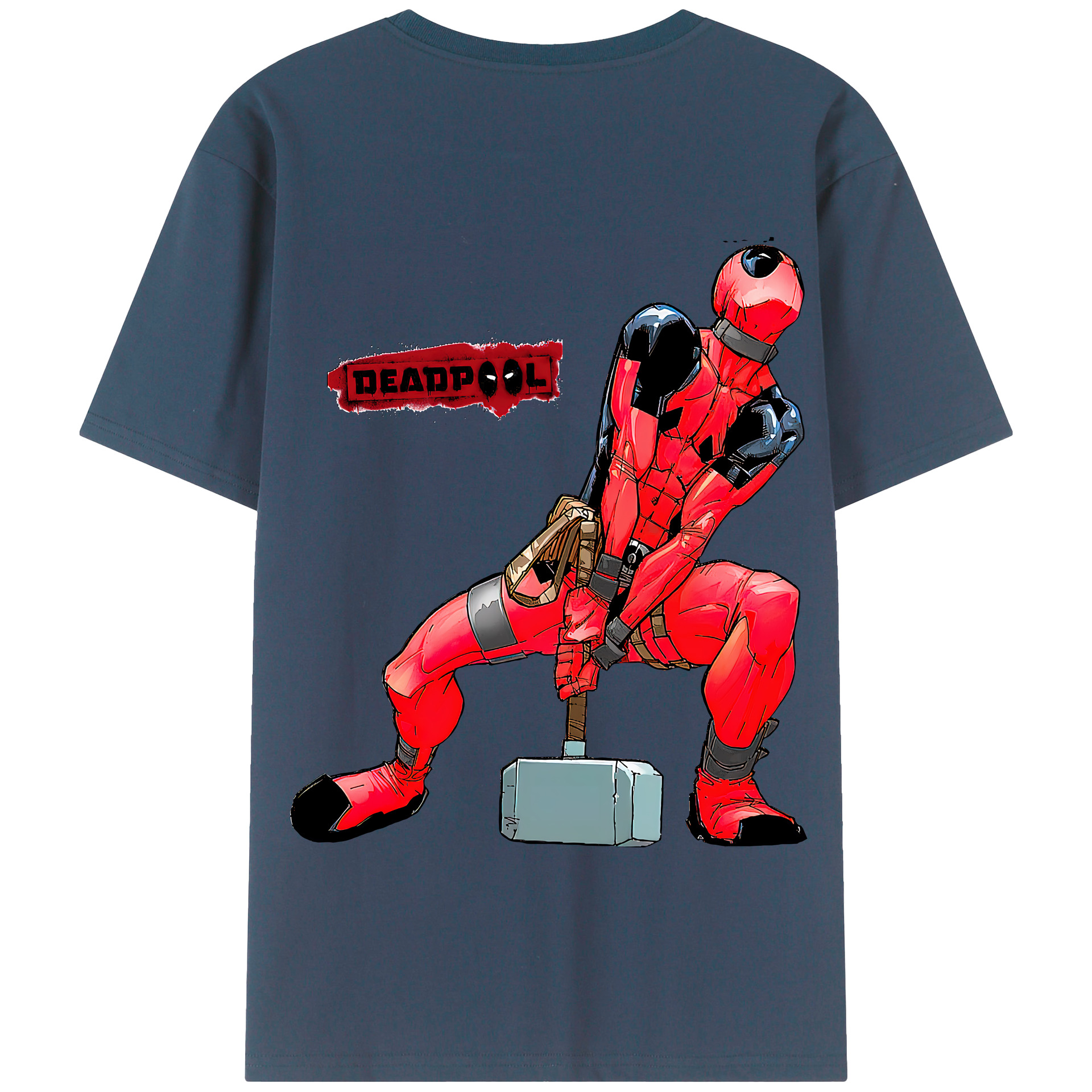 （画像用） Deadpool デッドプール 綿100％半袖Tシャツ（背面プリント）