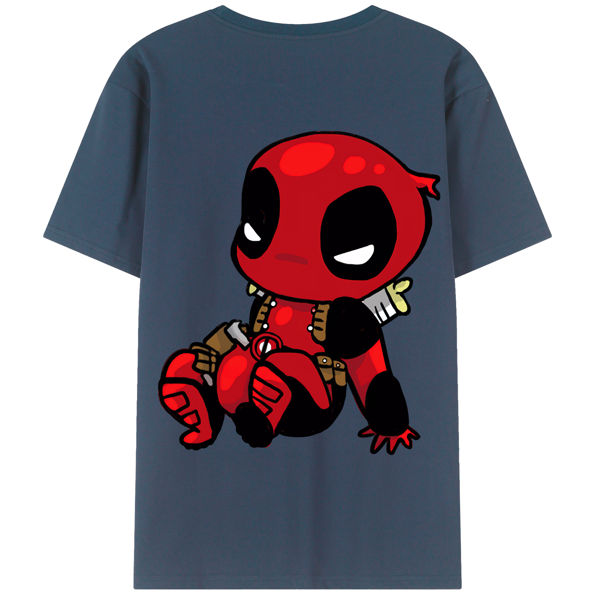 （画像用） Deadpool デッドプール 綿100％半袖Tシャツ（背面プリント）
