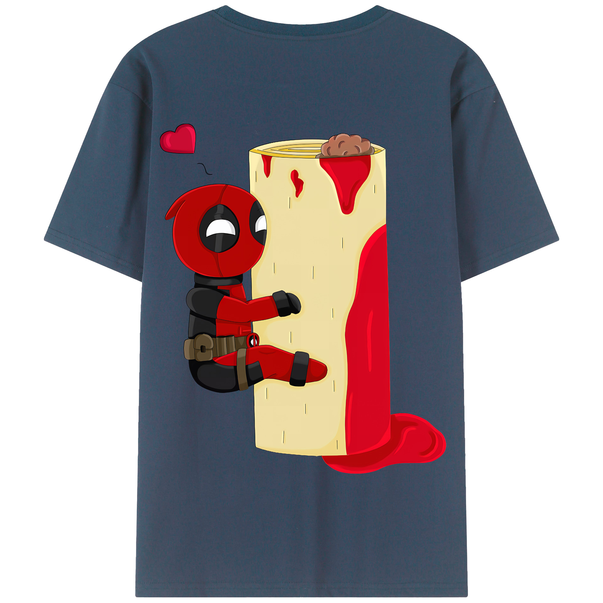 （画像用） Deadpool デッドプール 綿100％半袖Tシャツ（背面プリント）