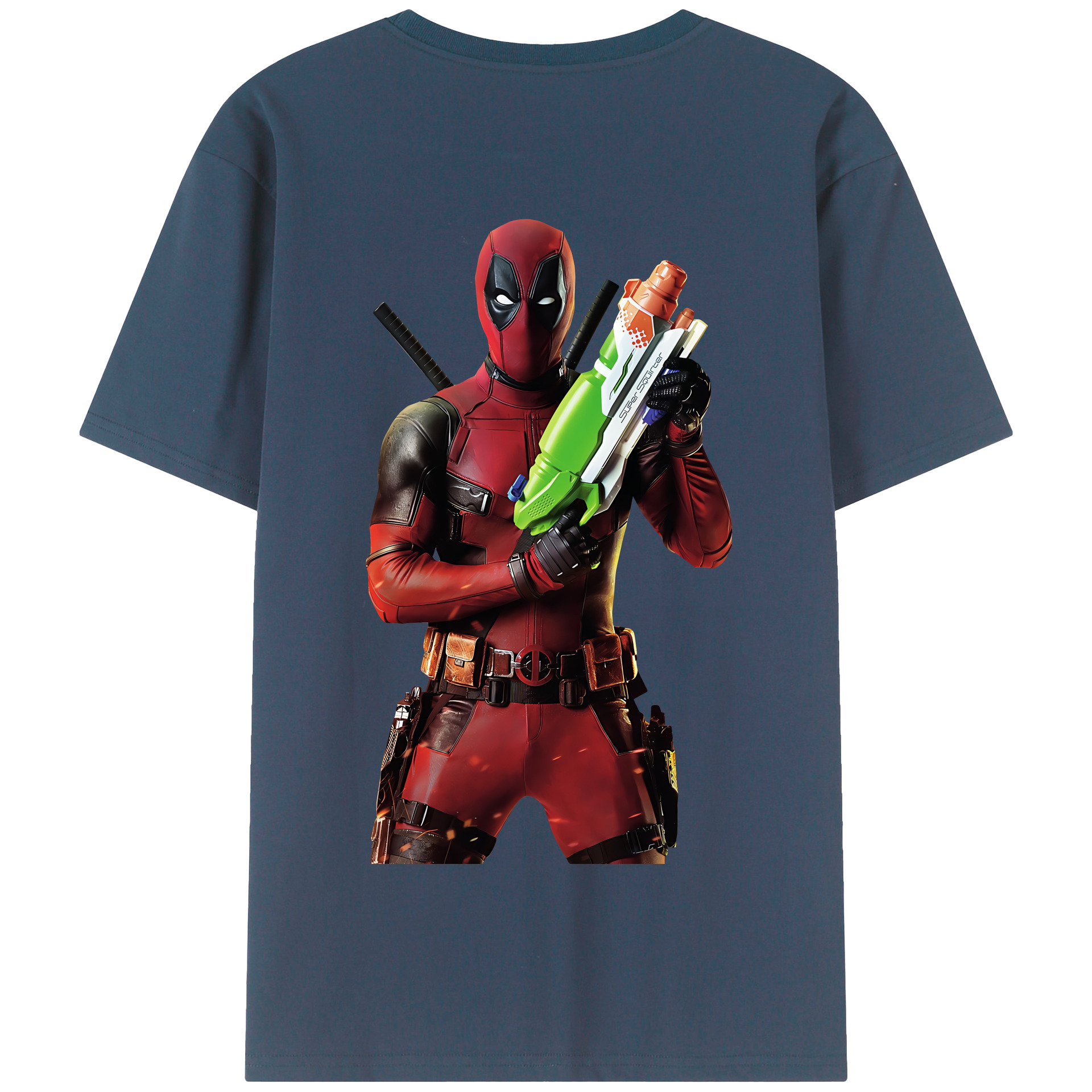 （画像用） Deadpool デッドプール 綿100％半袖Tシャツ（背面プリント）
