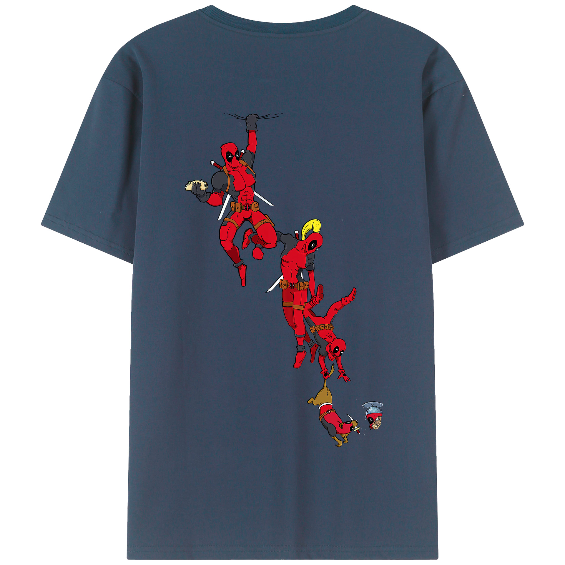 （画像用） Deadpool デッドプール 綿100％半袖Tシャツ（背面プリント）