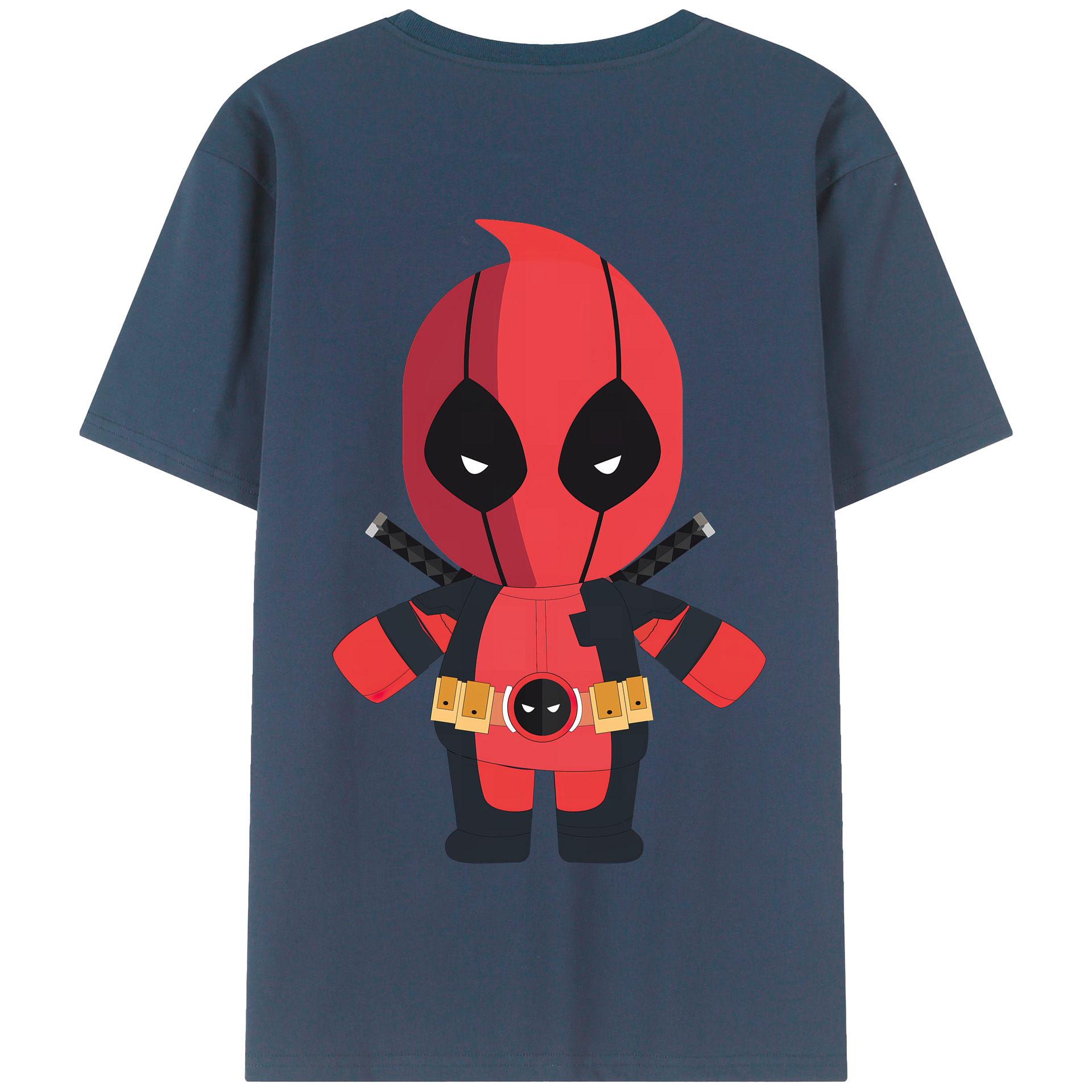 （画像用） Deadpool デッドプール 綿100％半袖Tシャツ（背面プリント）