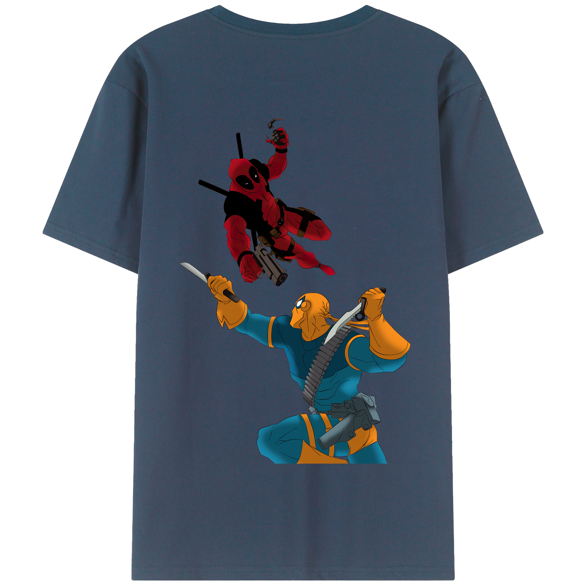 （画像用） Deadpool デッドプール 綿100％半袖Tシャツ（背面プリント）