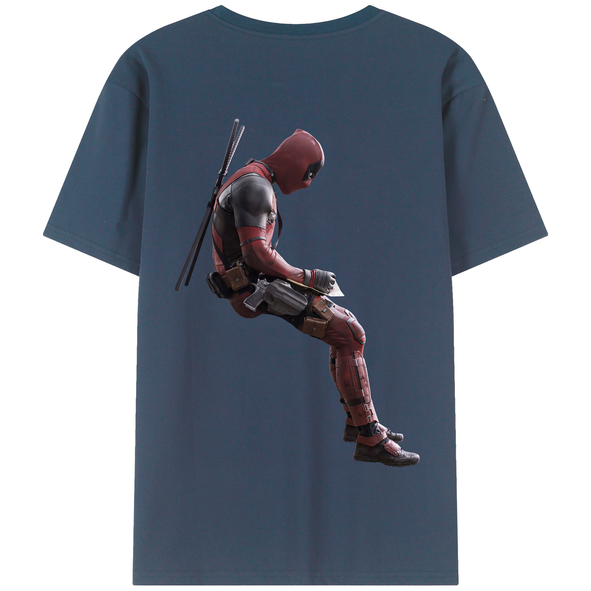 （画像用） Deadpool デッドプール 綿100％半袖Tシャツ（背面プリント）
