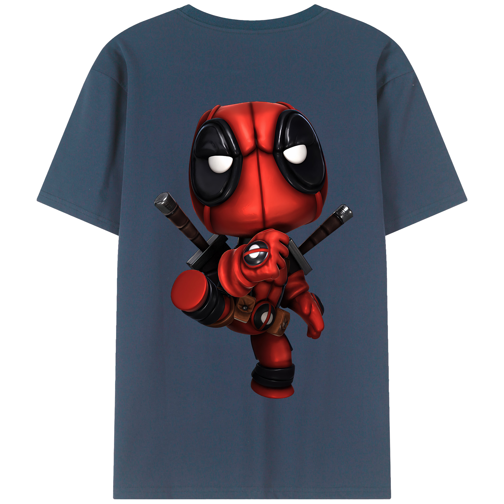 （画像用） Deadpool デッドプール 綿100％半袖Tシャツ（背面プリント）
