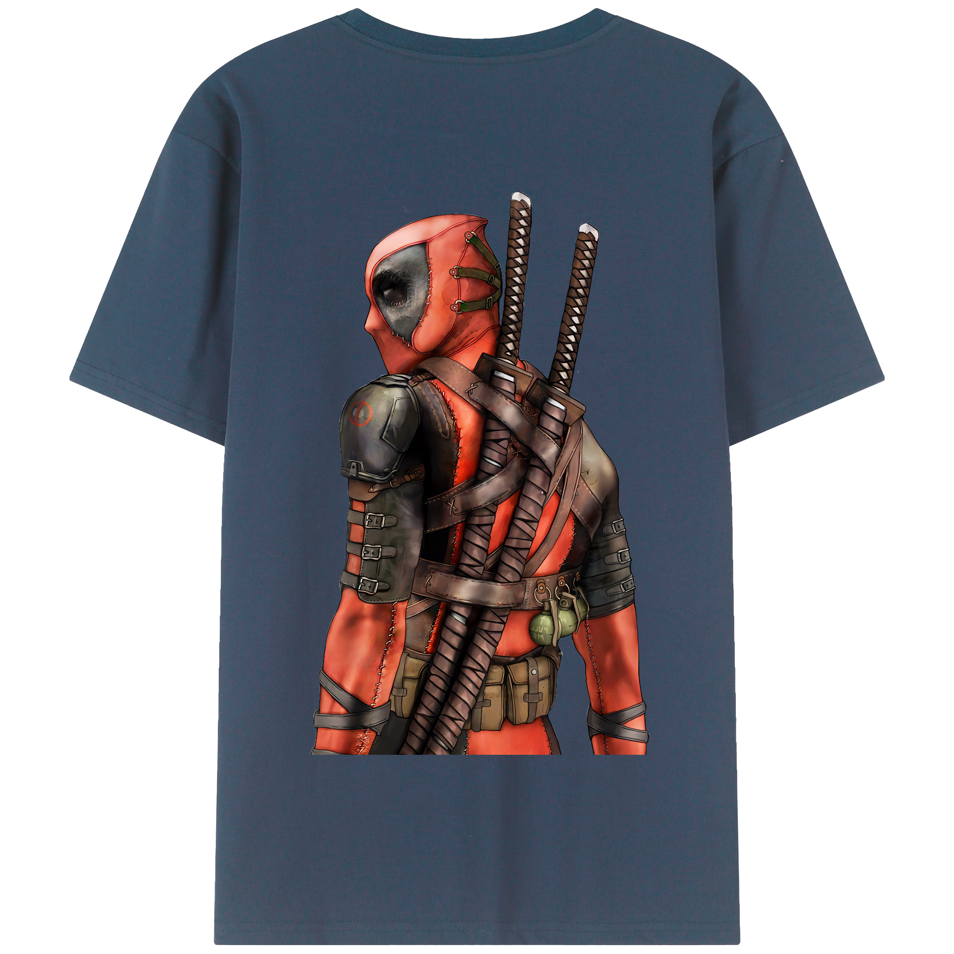 （画像用） Deadpool デッドプール 綿100％半袖Tシャツ（背面プリント）
