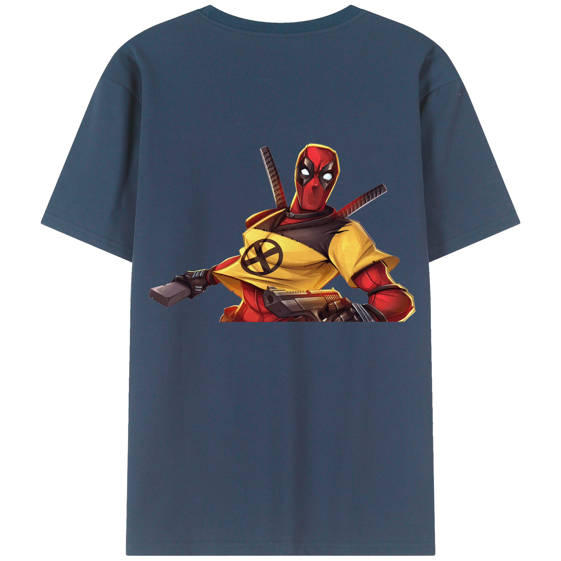 （画像用） Deadpool デッドプール 綿100％半袖Tシャツ（背面プリント）