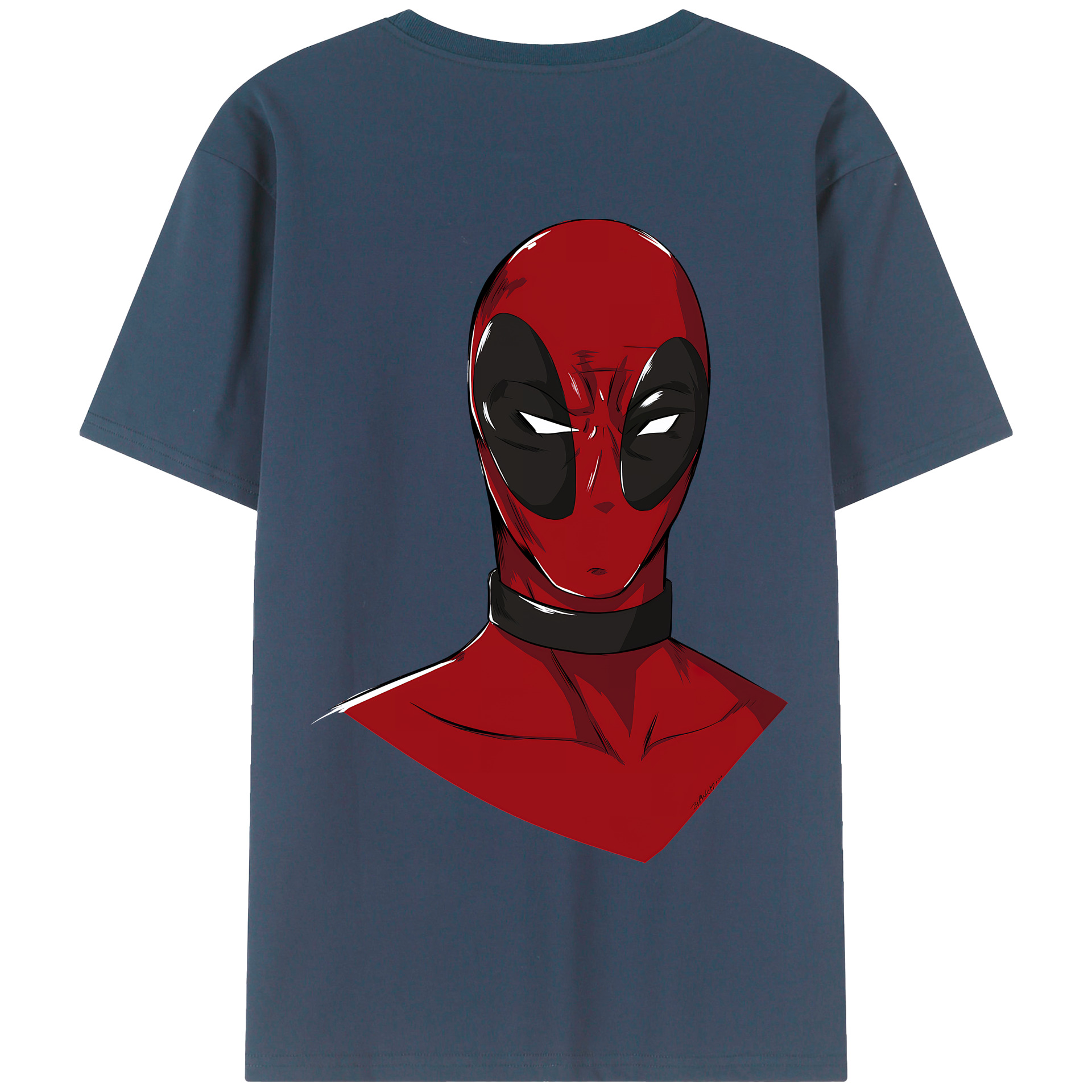 （画像用） Deadpool デッドプール 綿100％半袖Tシャツ（背面プリント）