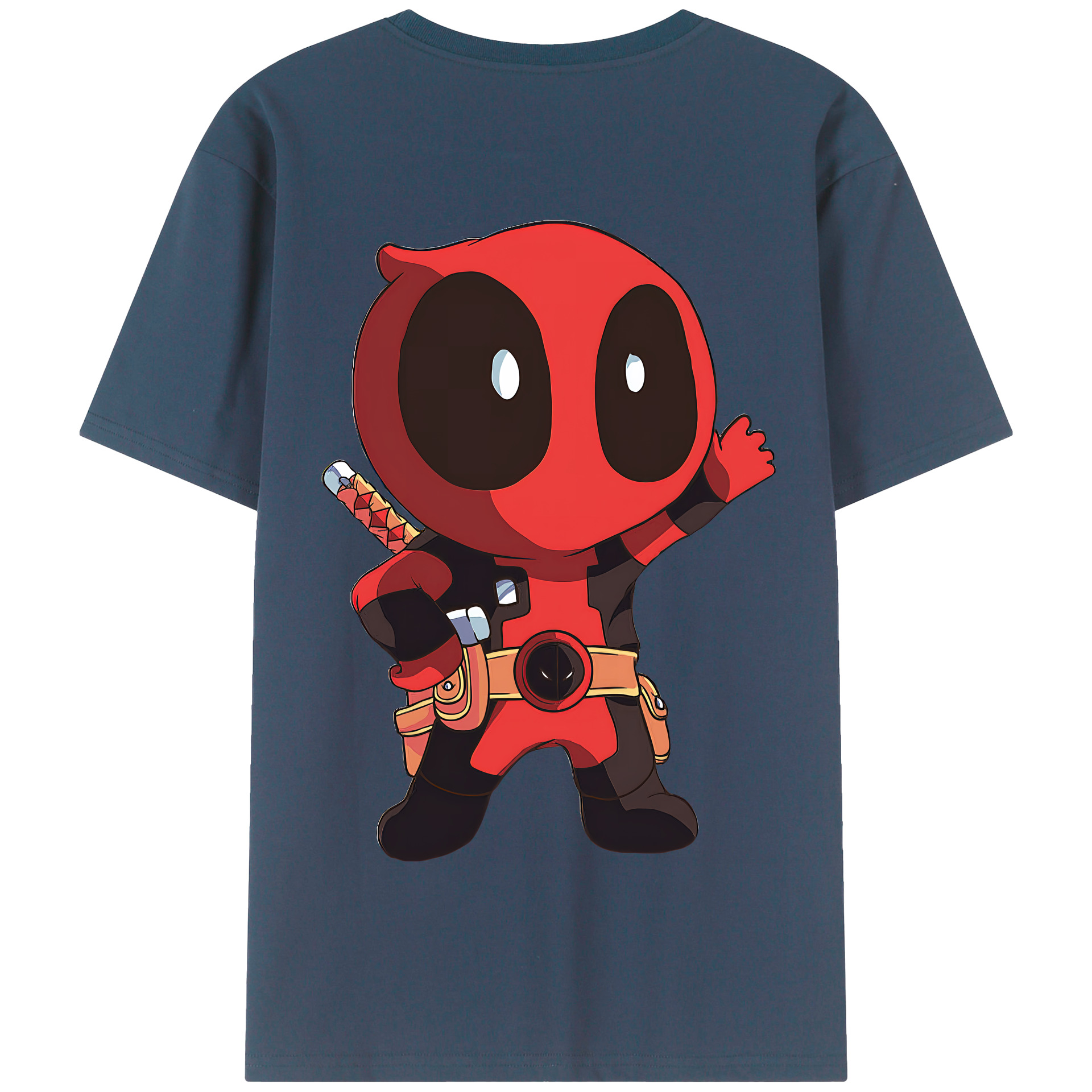 （画像用） Deadpool デッドプール 綿100％半袖Tシャツ（背面プリント）