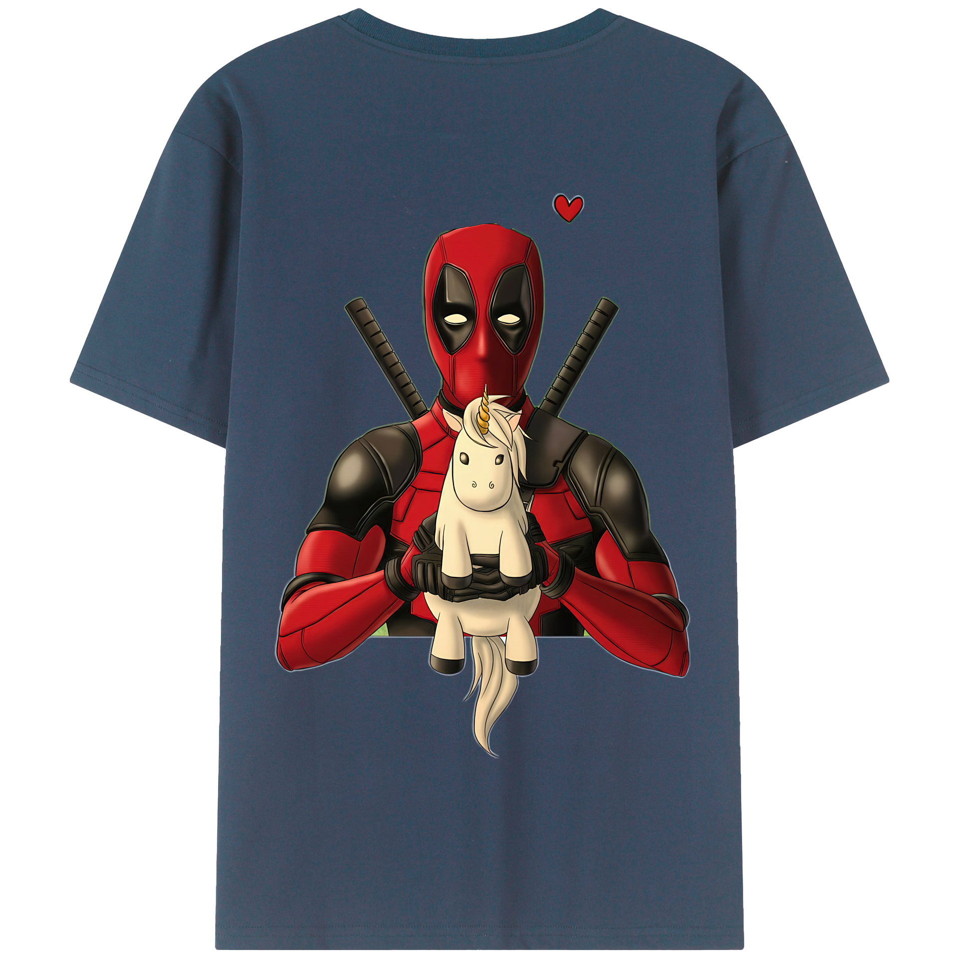 （画像用） Deadpool デッドプール 綿100％半袖Tシャツ（背面プリント）