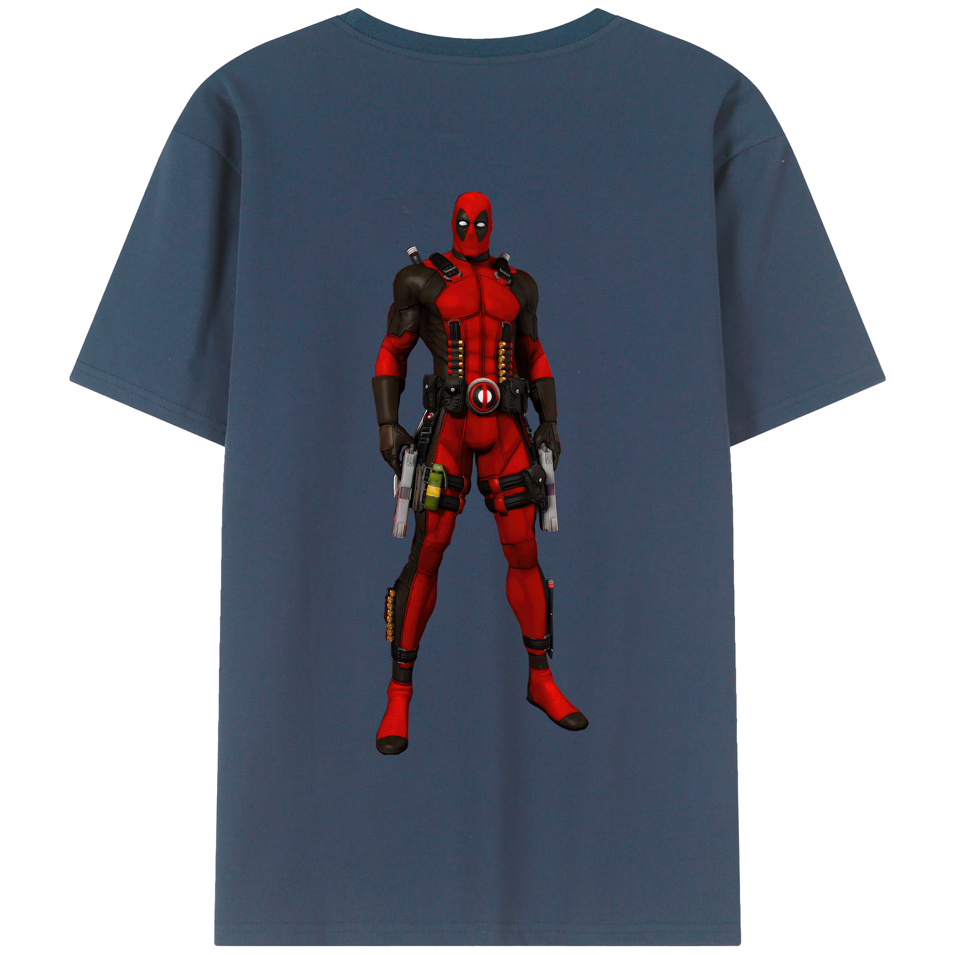 （画像用） Deadpool デッドプール 綿100％半袖Tシャツ（背面プリント）