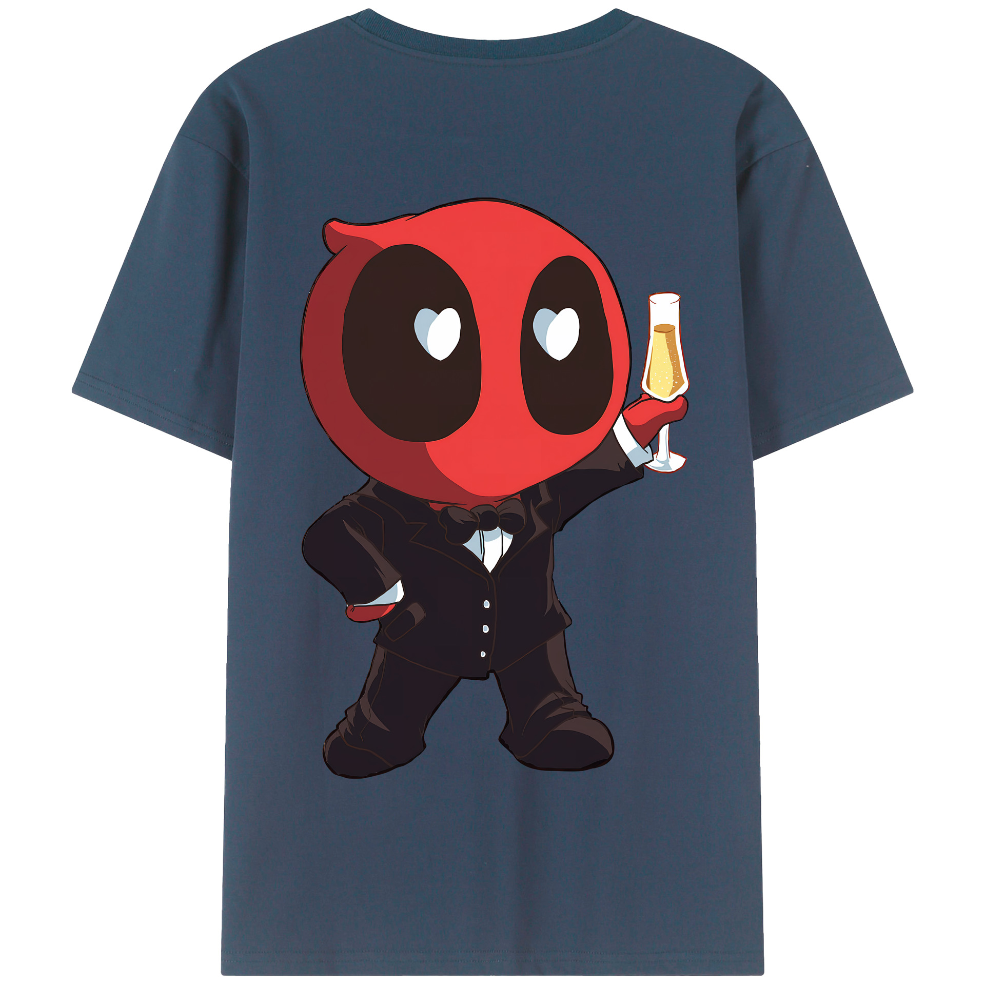 （画像用） Deadpool デッドプール 綿100％半袖Tシャツ（背面プリント）