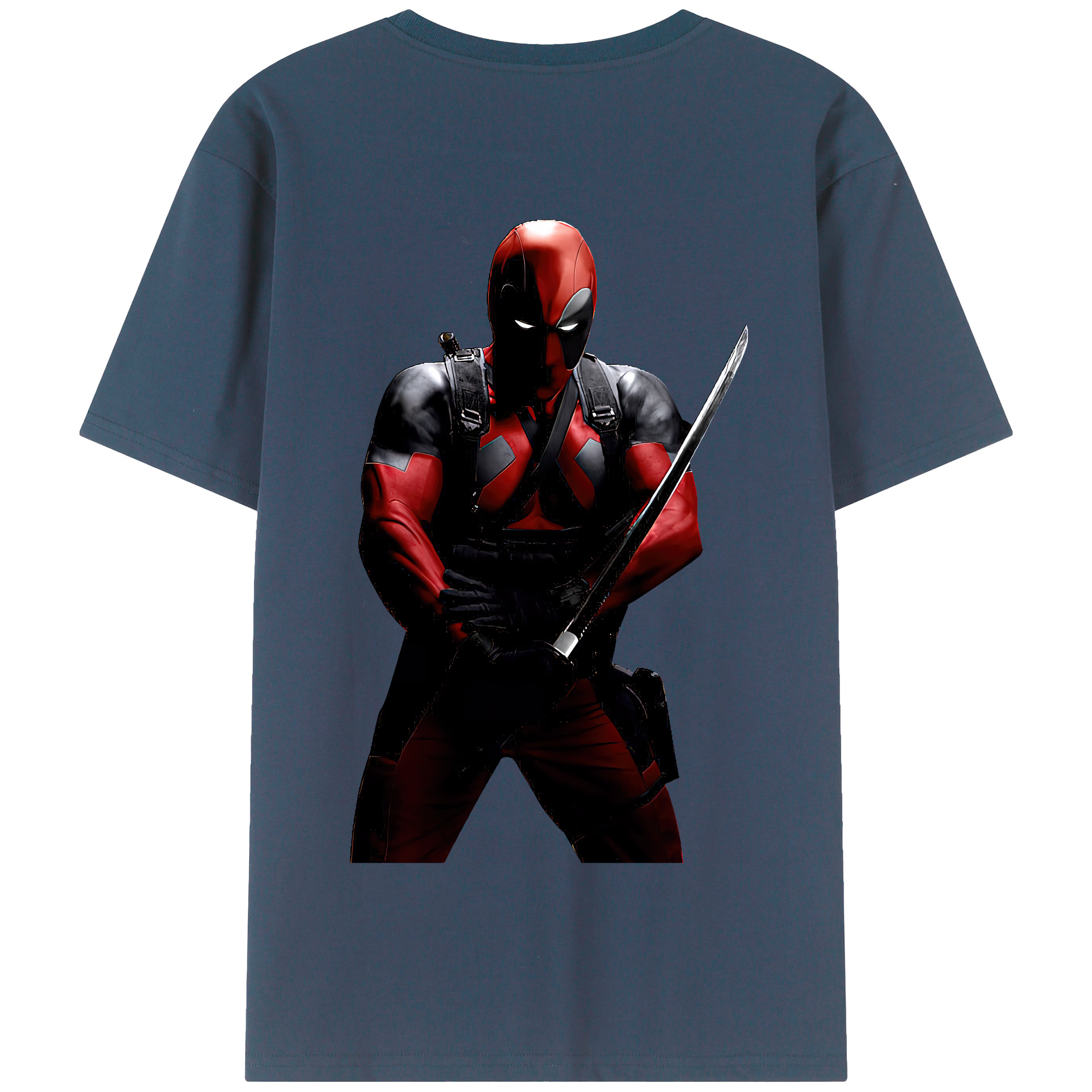 （画像用） Deadpool デッドプール 綿100％半袖Tシャツ（背面プリント）