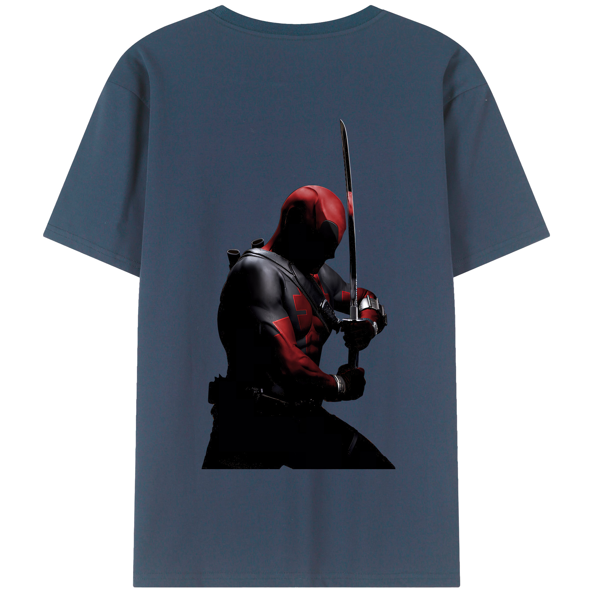 （画像用） Deadpool デッドプール 綿100％半袖Tシャツ（背面プリント）