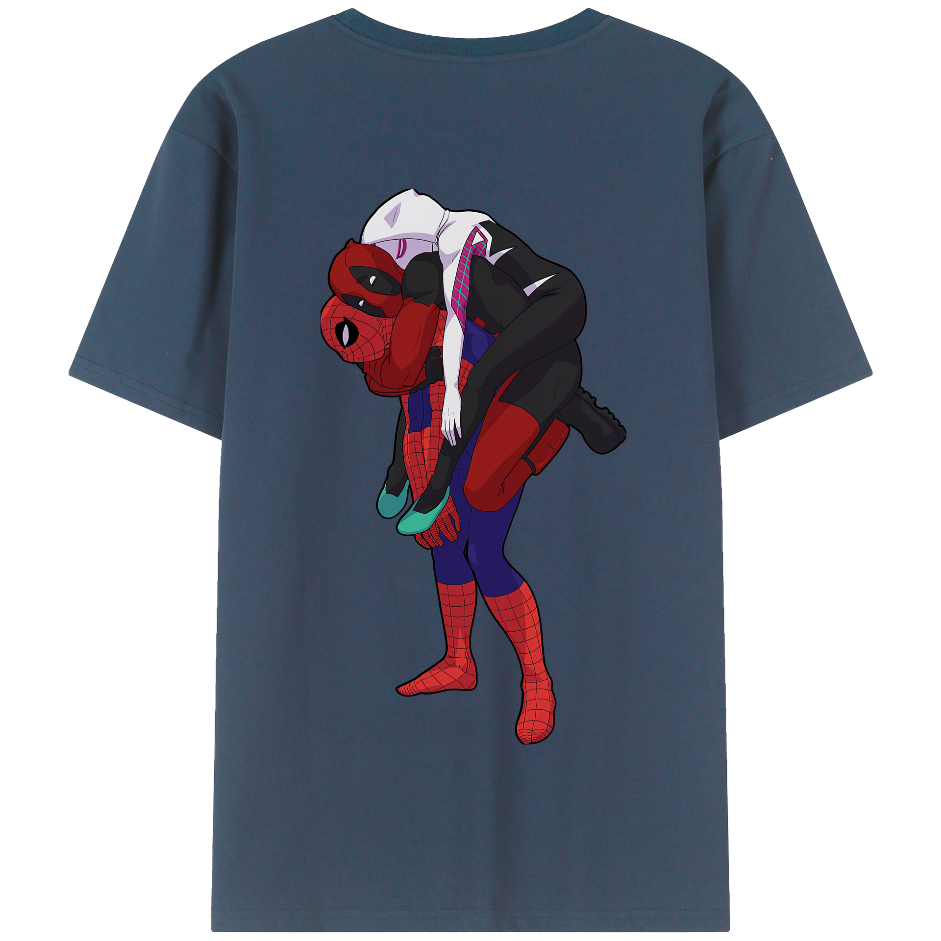 （画像用） Deadpool デッドプール 綿100％半袖Tシャツ（背面プリント）