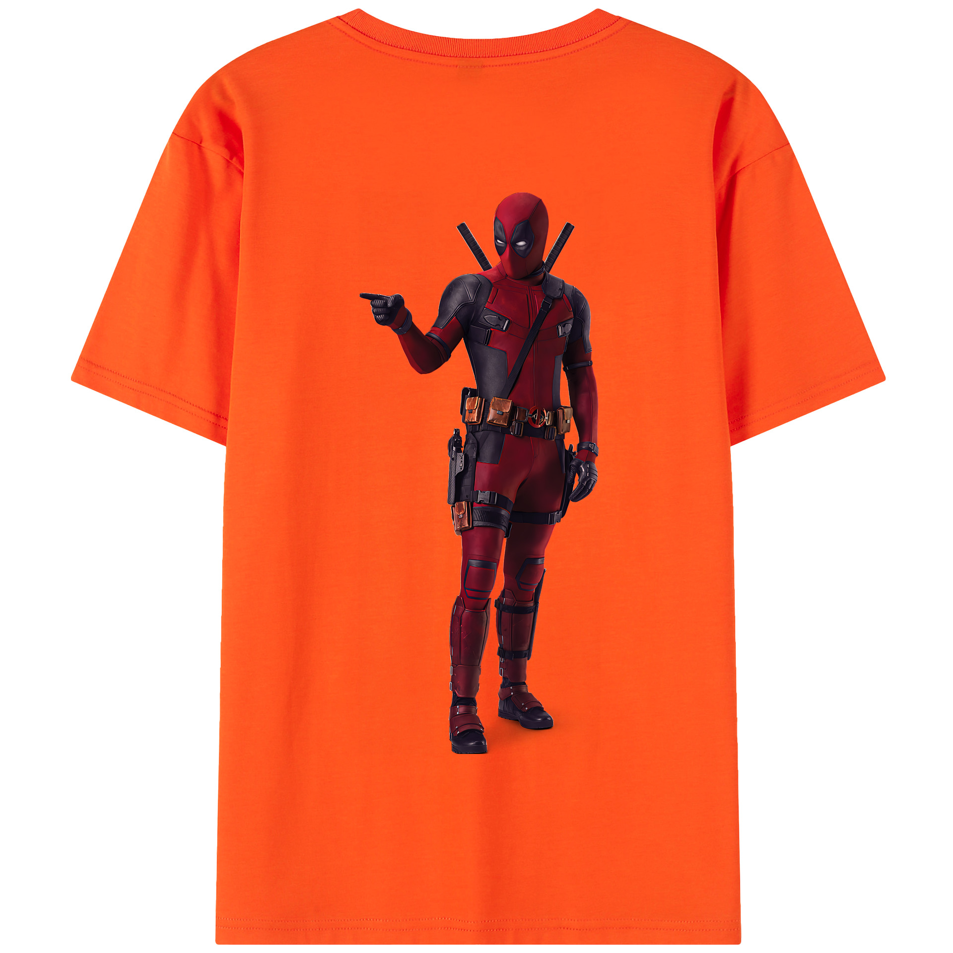 （画像用） Deadpool デッドプール 綿100％半袖Tシャツ（背面プリント）