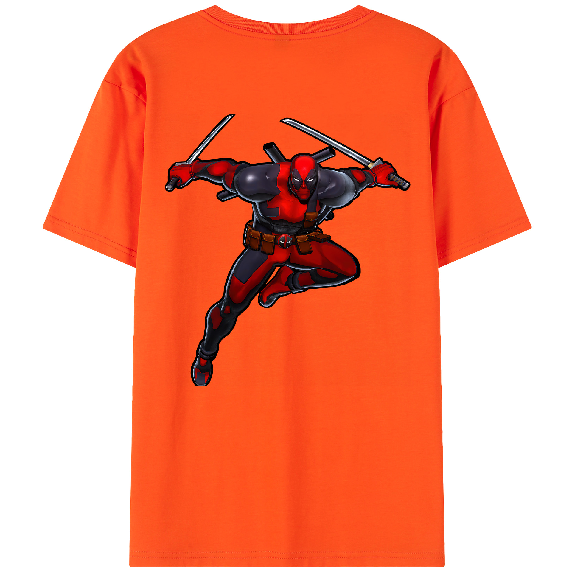 （画像用） Deadpool デッドプール 綿100％半袖Tシャツ（背面プリント）