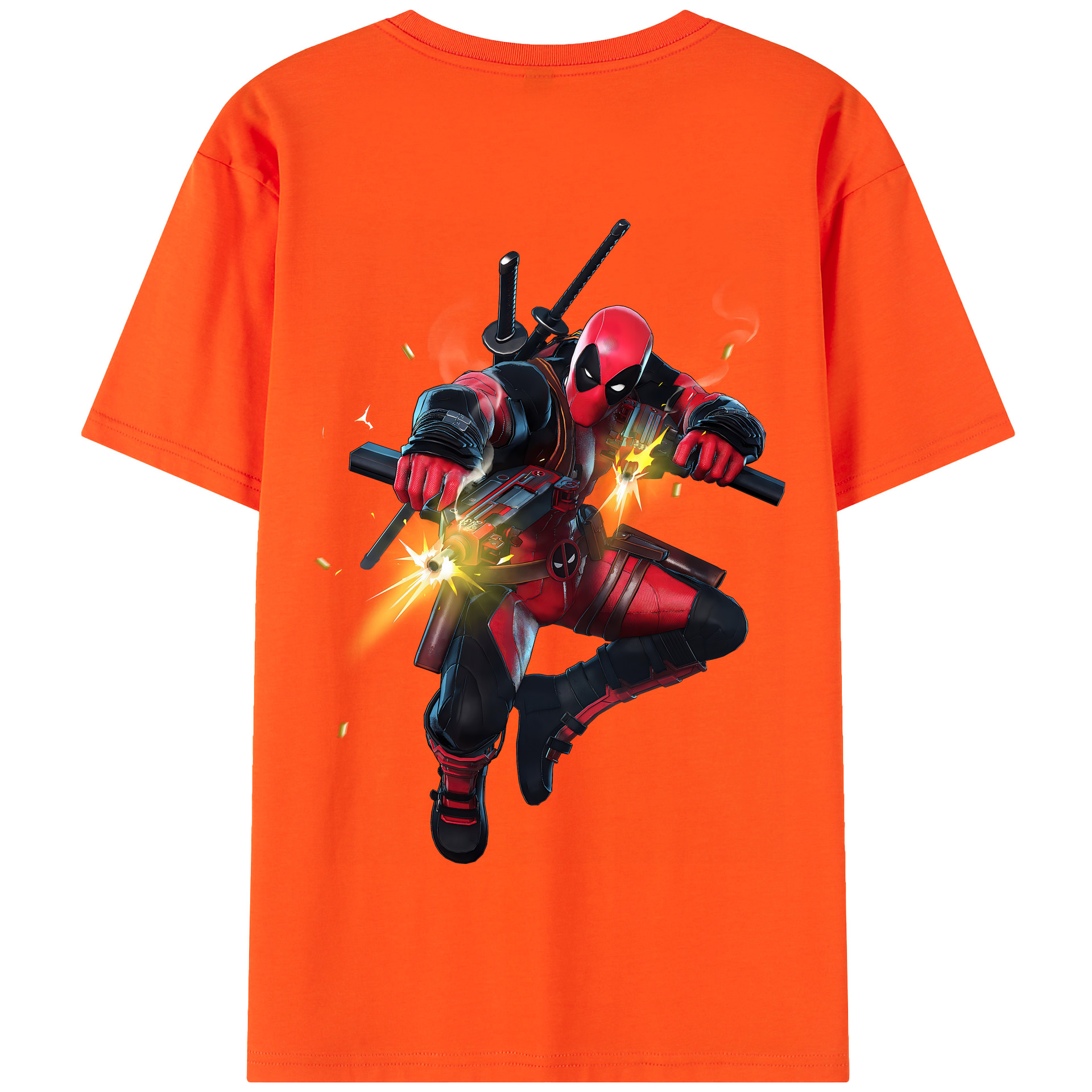 （画像用） Deadpool デッドプール 綿100％半袖Tシャツ（背面プリント）