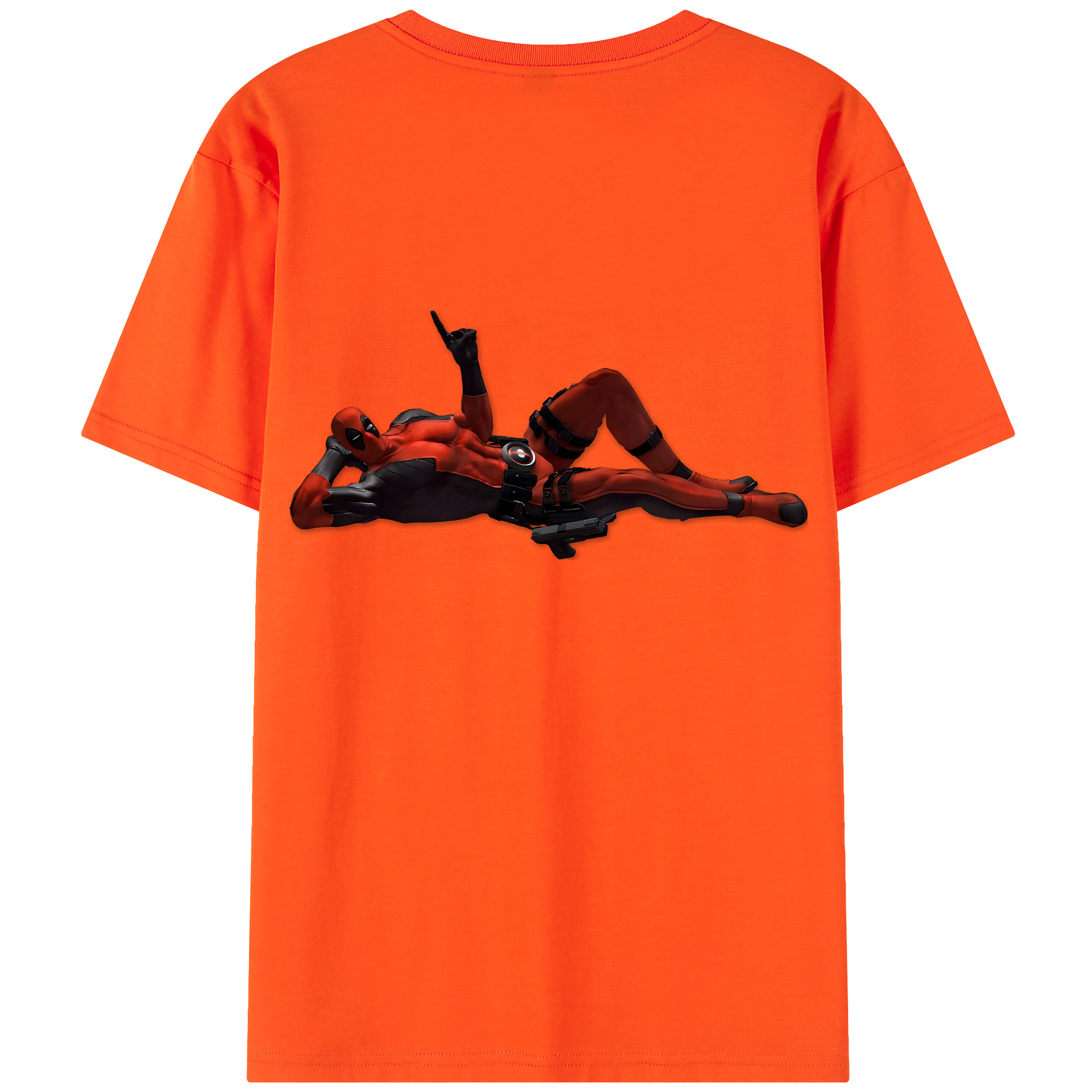 （画像用） Deadpool デッドプール 綿100％半袖Tシャツ（背面プリント）