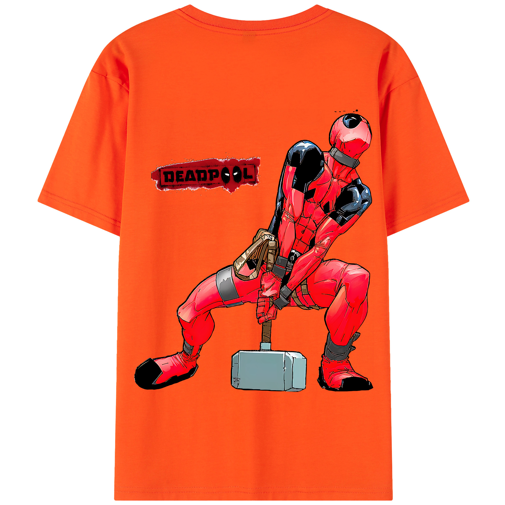 （画像用） Deadpool デッドプール 綿100％半袖Tシャツ（背面プリント）