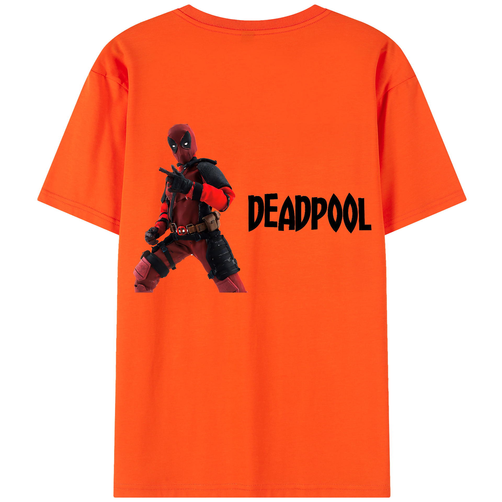 （画像用） Deadpool デッドプール 綿100％半袖Tシャツ（背面プリント）