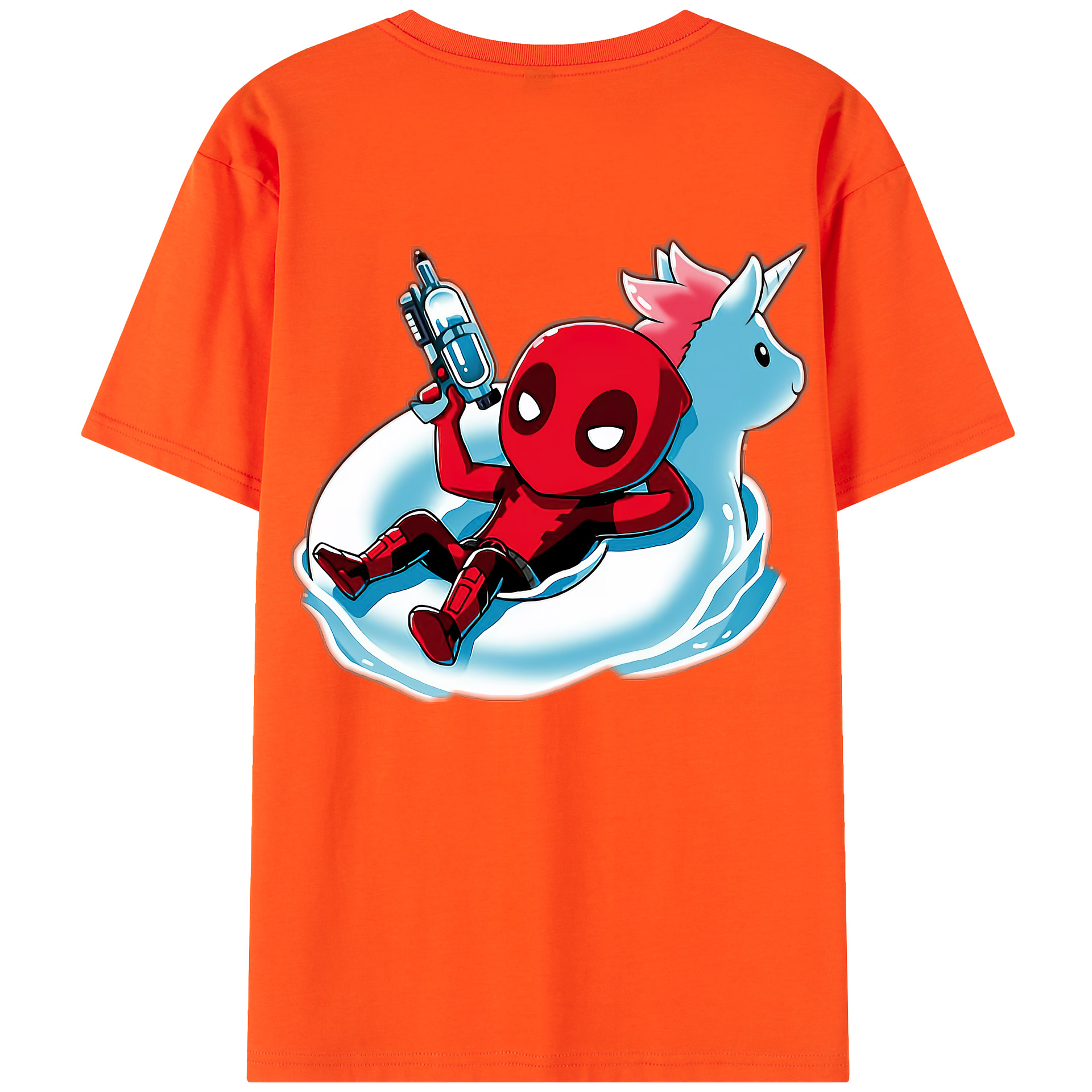 （画像用） Deadpool デッドプール 綿100％半袖Tシャツ（背面プリント）