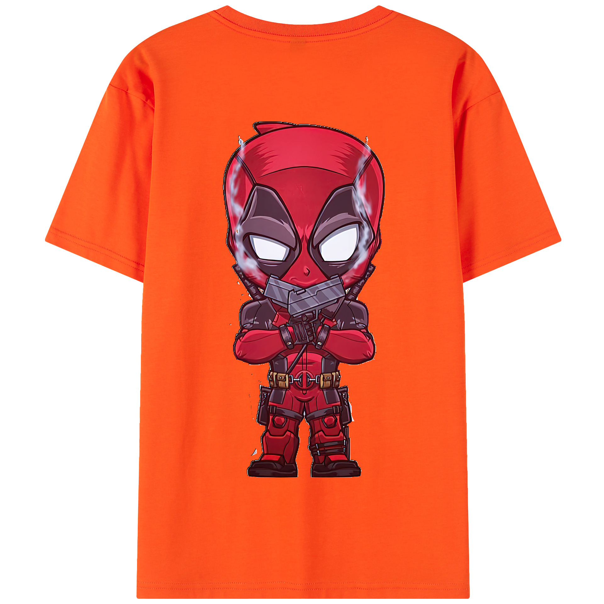 （画像用） Deadpool デッドプール 綿100％半袖Tシャツ（背面プリント）